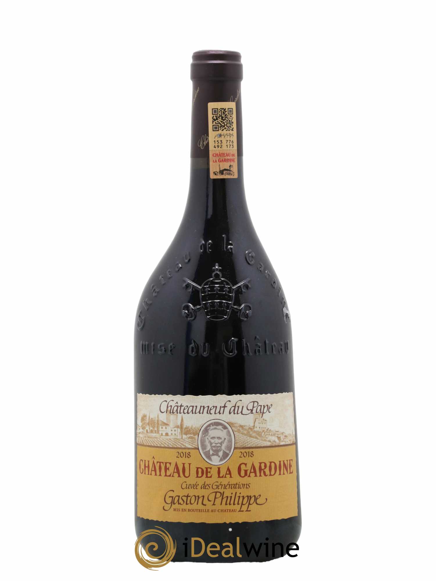 Châteauneuf-du-Pape Château de La Gardine Cuvée des Générations Gaston Philippe Famille Brunel 2018 - Lot de 1 bouteille - 0