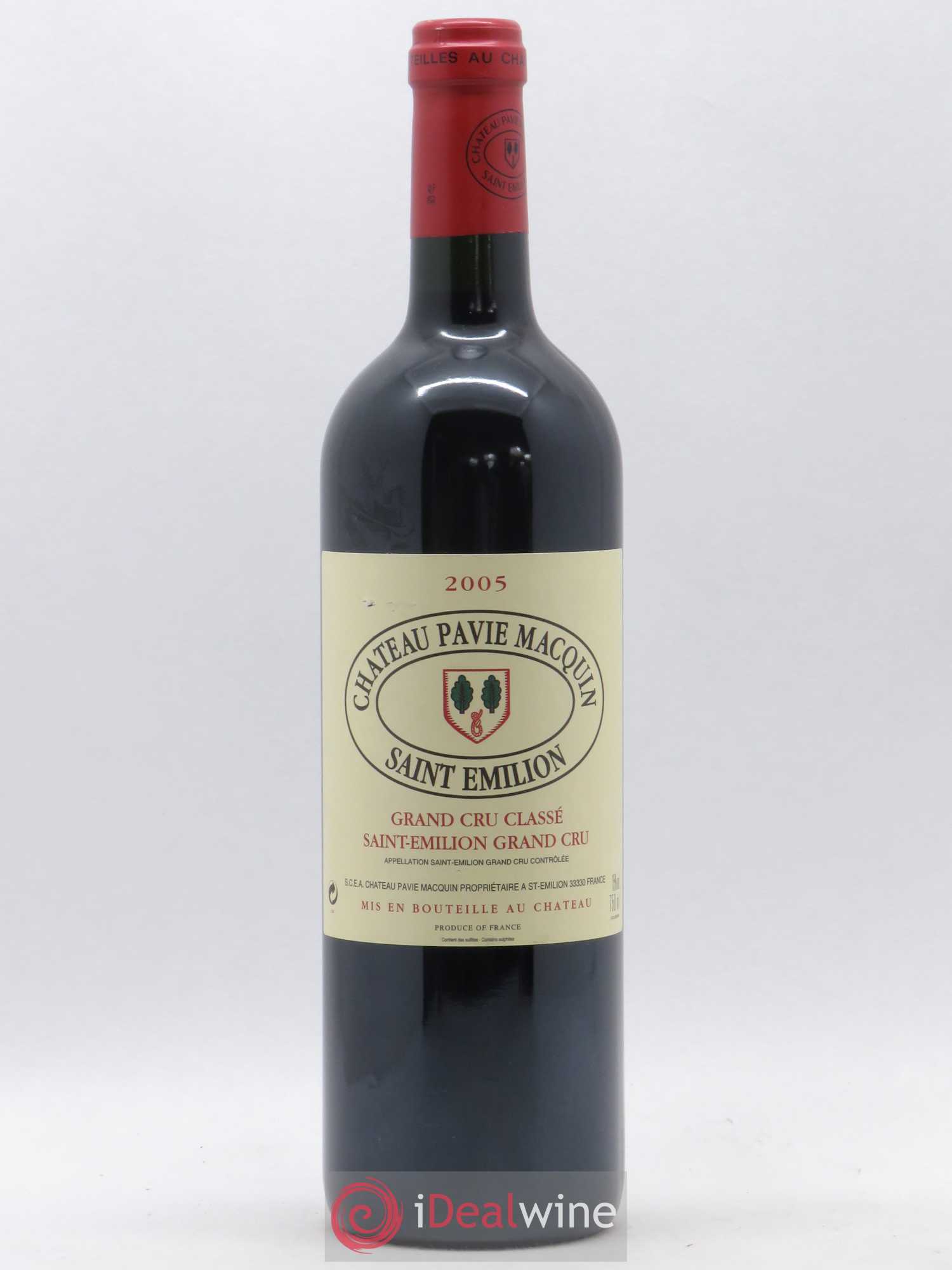 Château Pavie Macquin 1er Grand Cru Classé B 2005 - Lot de 1 bouteille - 0