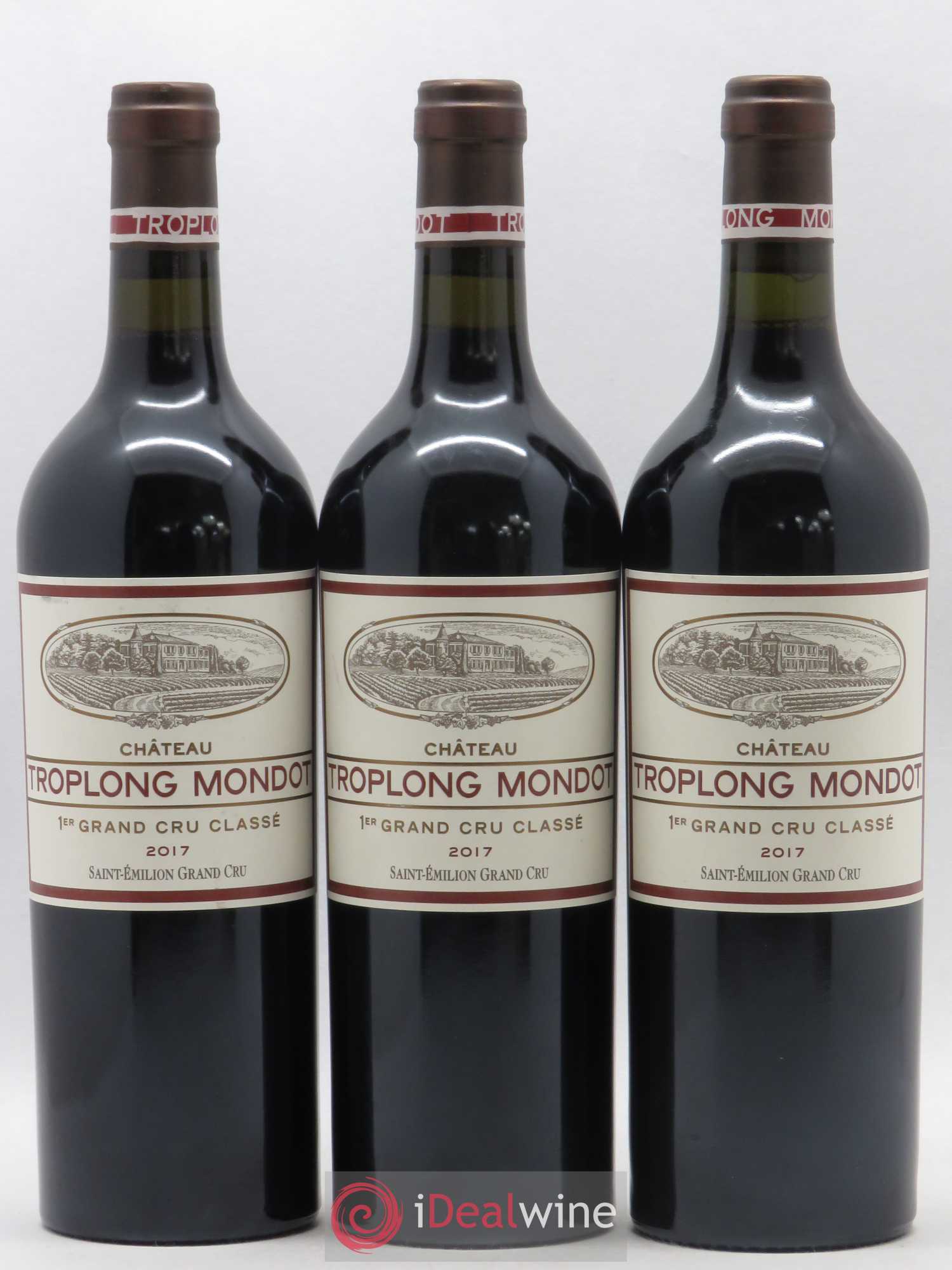 Château Troplong Mondot 1er Grand Cru Classé B 2017 - Lot de 3 bouteilles - 0