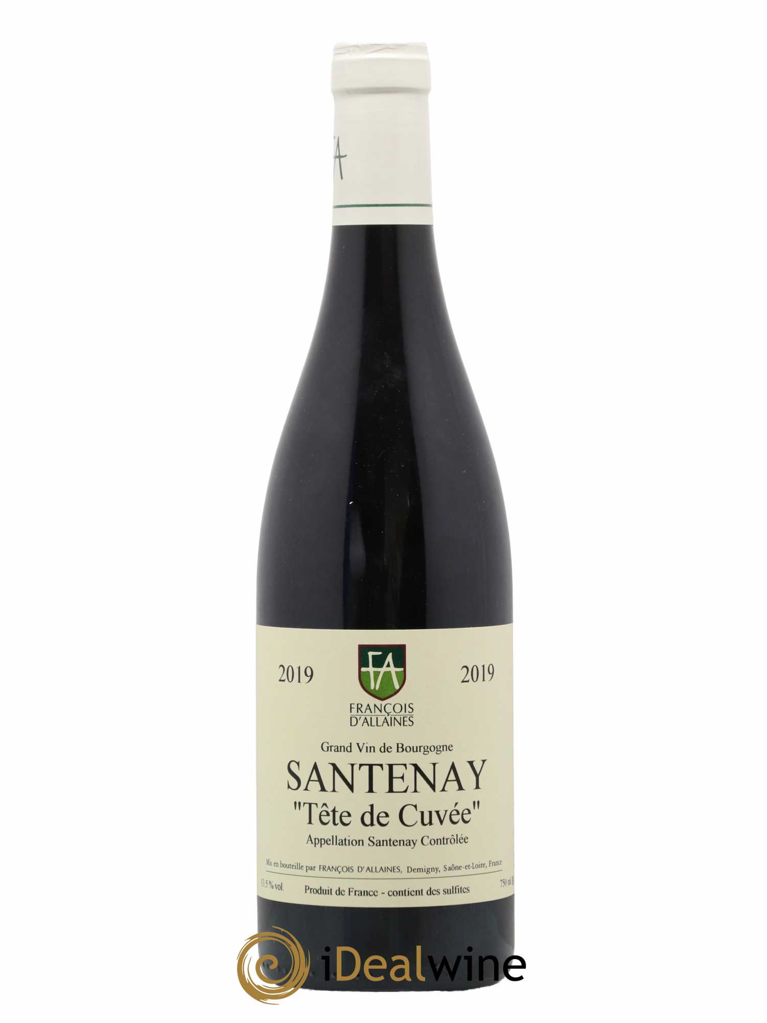 Santenay Tête de Cuvée Domaine François d'Allaines 2019 - Lot de 1 bouteille - 0