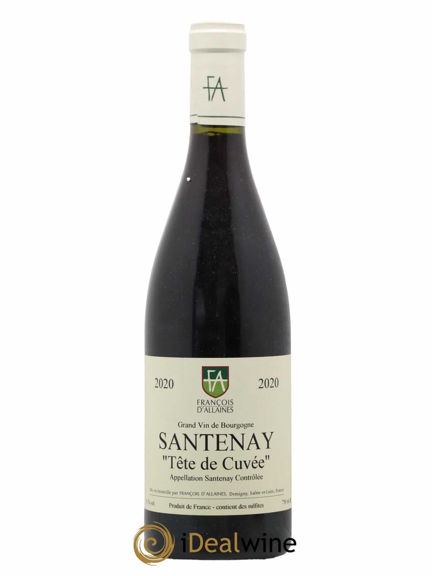 Santenay Tête de Cuvée Domaine François d'Allaines 2020 - Lot de 1 bouteille - 0