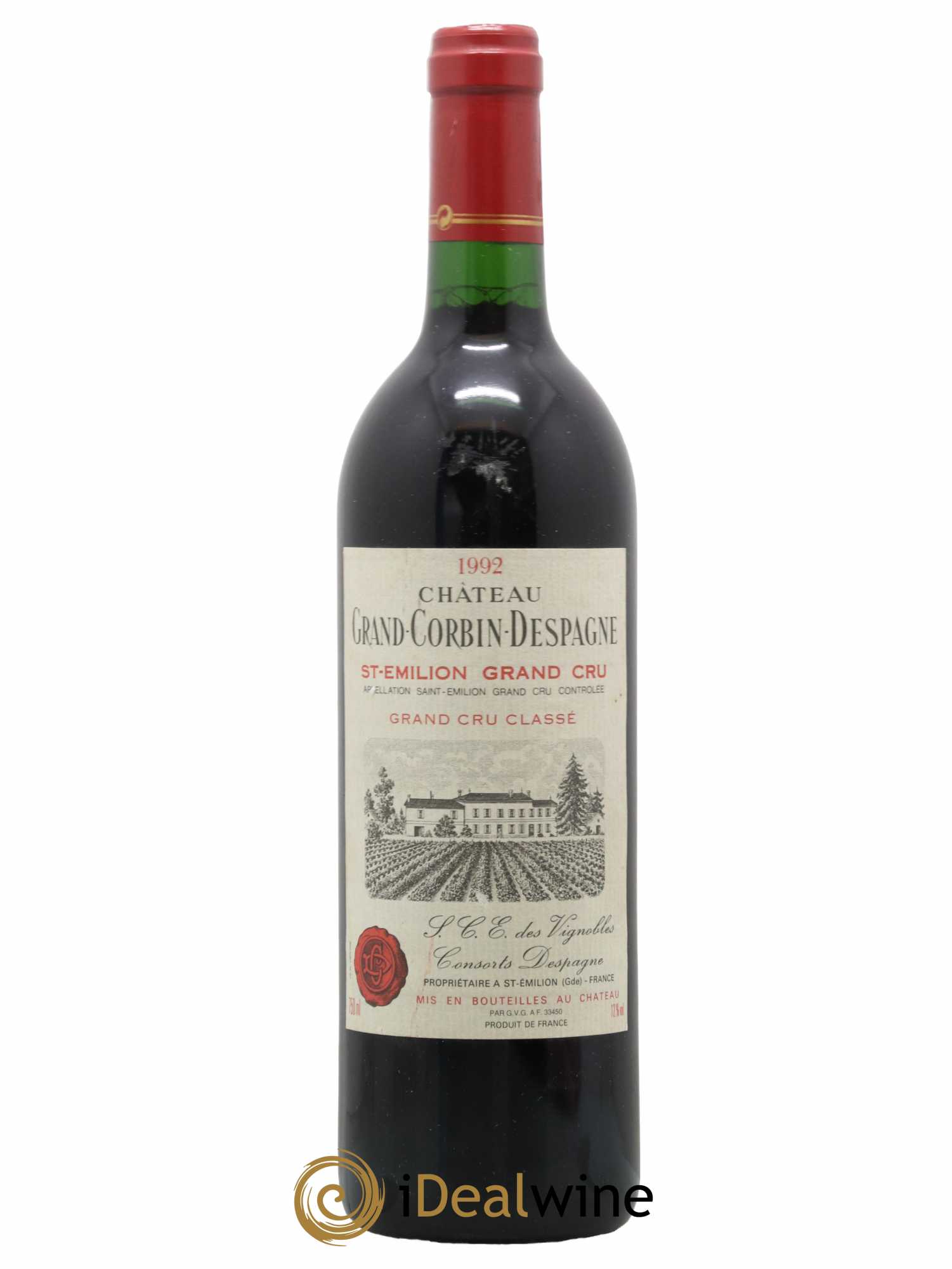 Château Grand Corbin Despagne Grand Cru Classé 1992 - Lot de 1 bouteille - 0