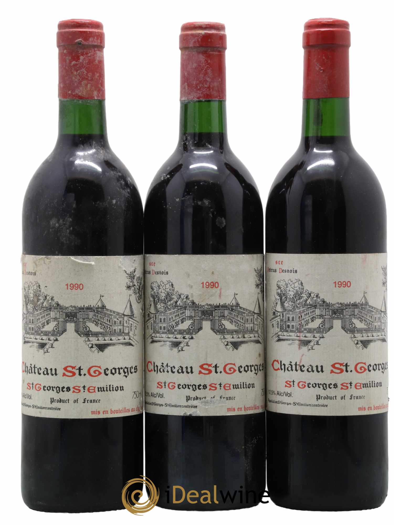 Saint-Georges-Saint-Émilion Château Saint-Georges 1990 - Lot de 3 bouteilles - 0