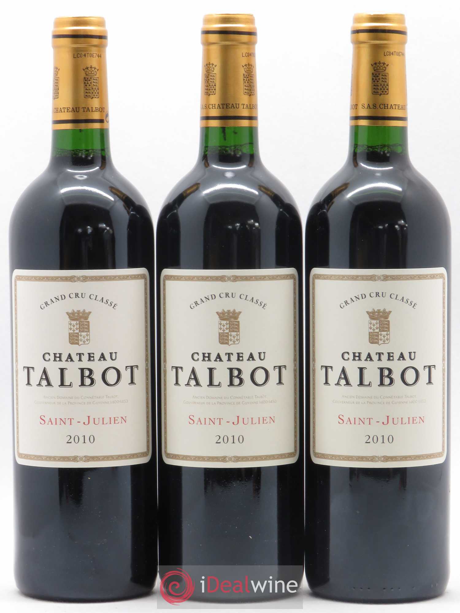 Château Talbot 4ème Grand Cru Classé 2010 - Lot de 6 bouteilles - 2