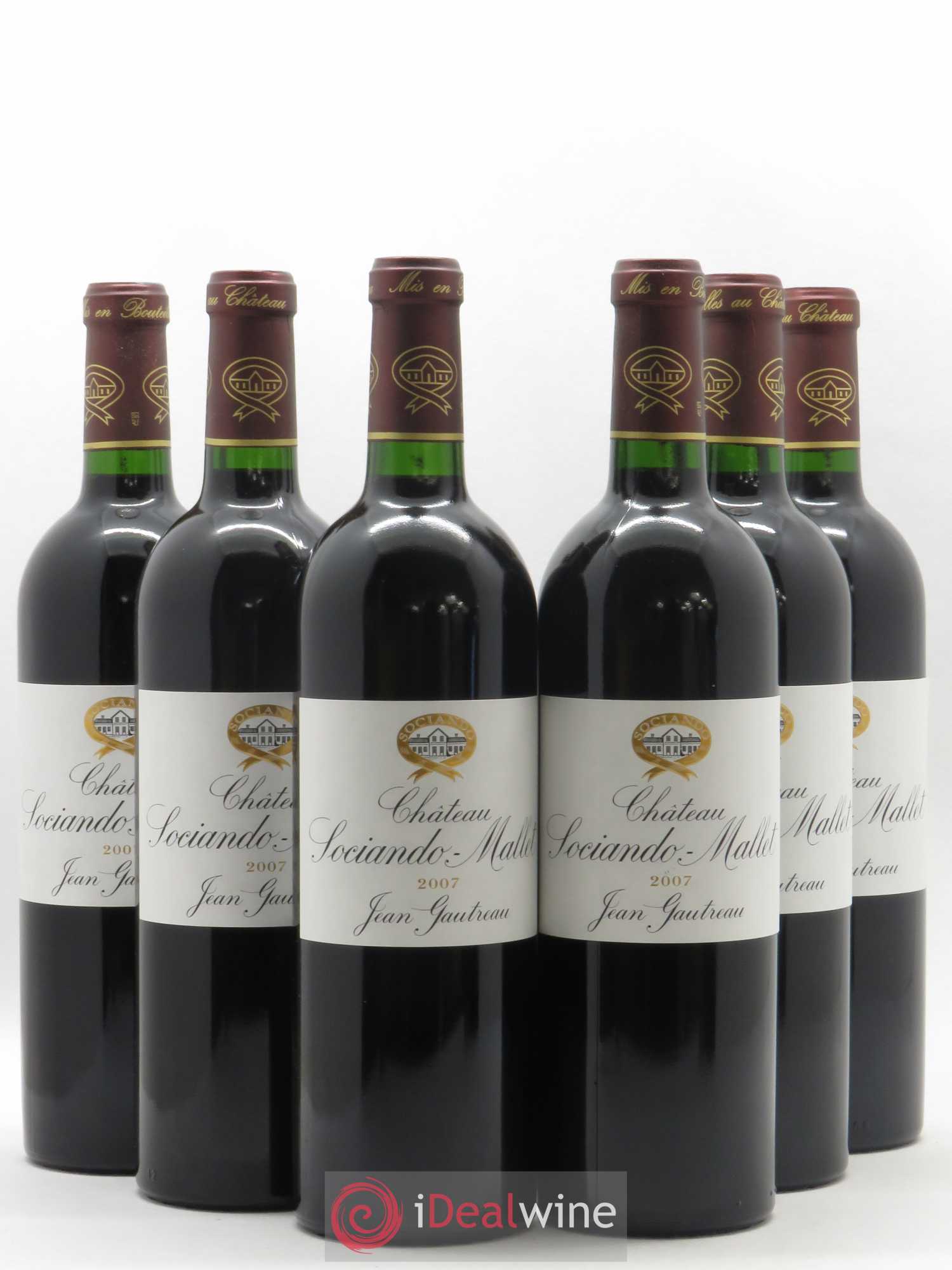 Château Sociando Mallet 2007 - Lot de 6 bouteilles - 0