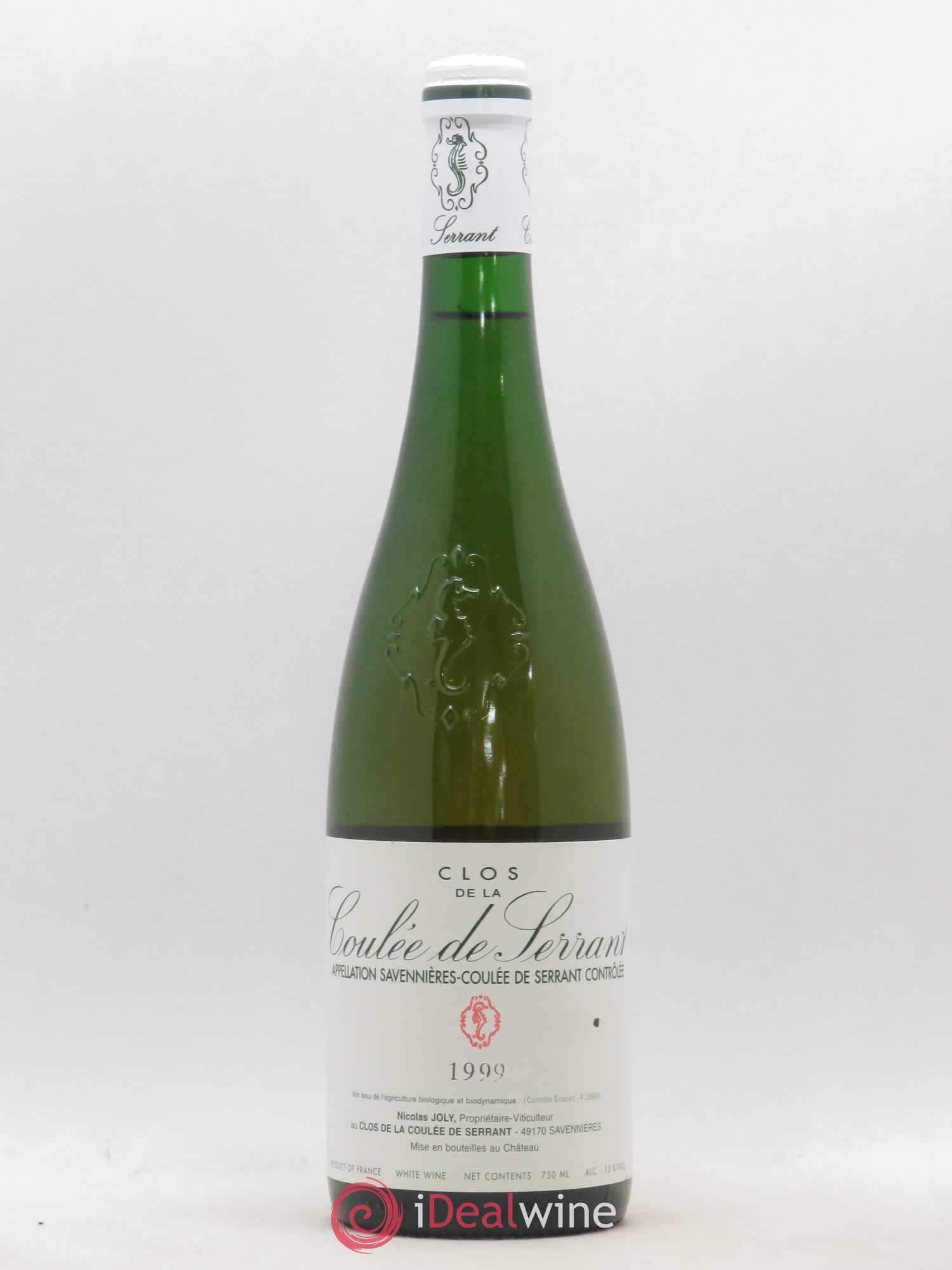 Savennières Clos de la Coulée de Serrant Vignobles de la Coulée de Serrant - Nicolas Joly 1999 - Lot de 1 bouteille - 0
