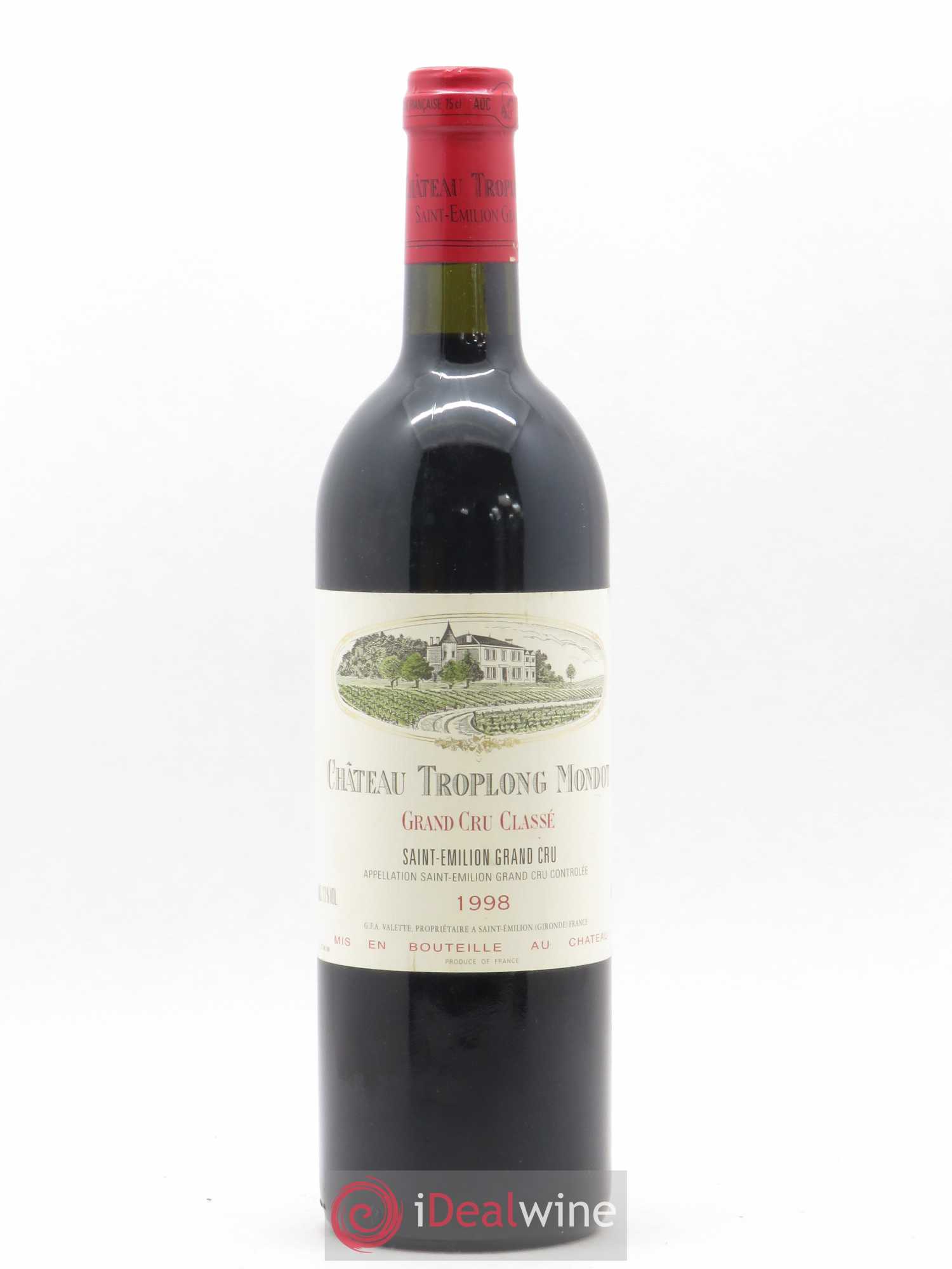 Château Troplong Mondot 1er Grand Cru Classé B 1998 - Lot de 1 bouteille - 0
