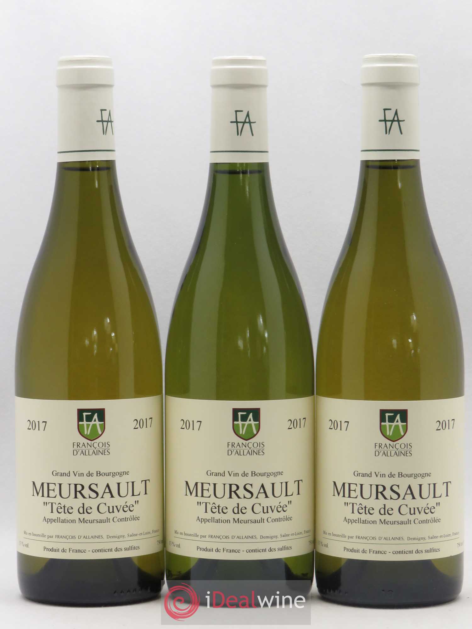 Meursault Tête de Cuvée F d'Allaines 2017 - Posten von 3 Flaschen - 0
