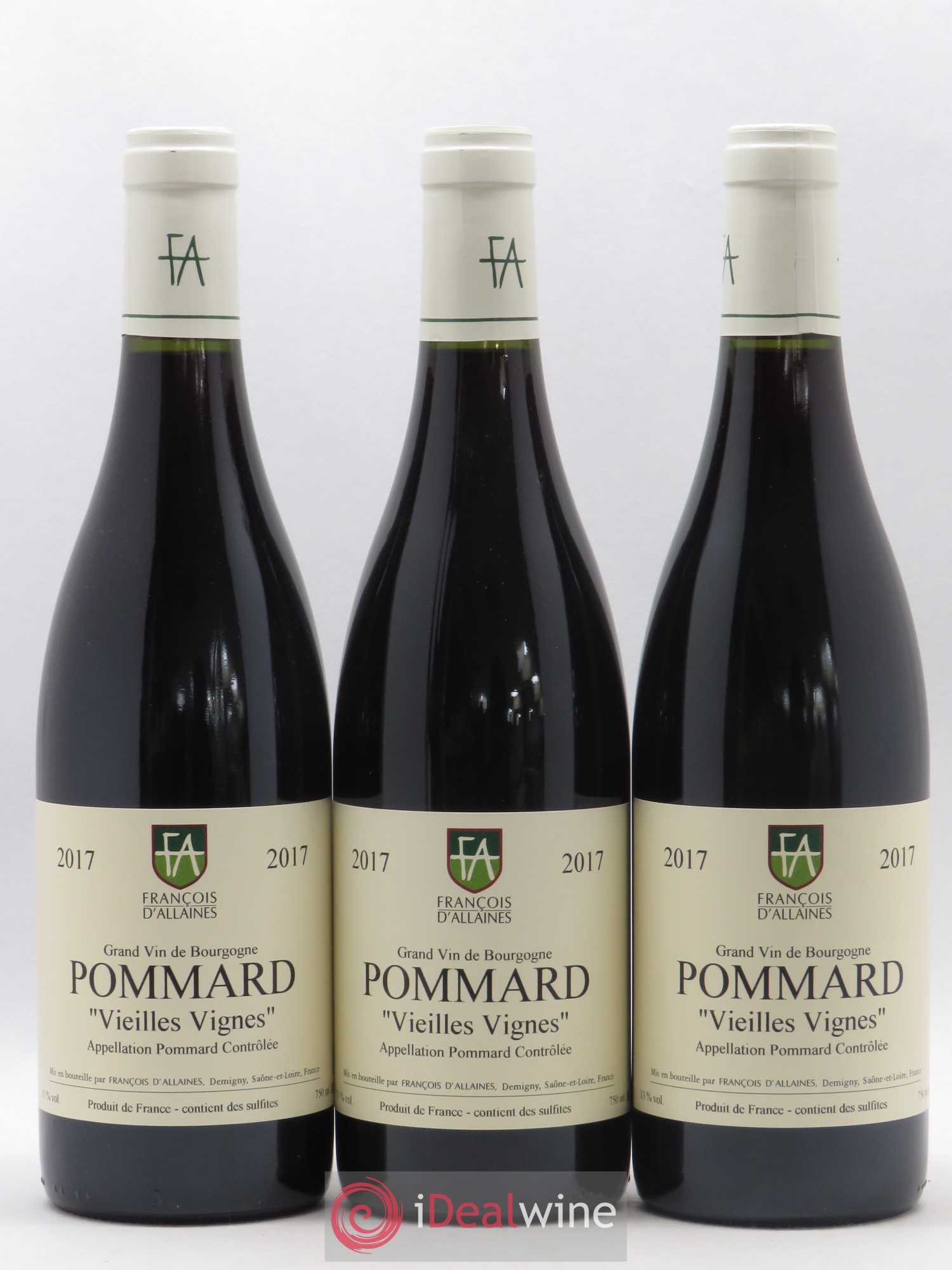 Pommard Vieilles Vignes F d'Allaines 2017 - Posten von 3 Flaschen - 0