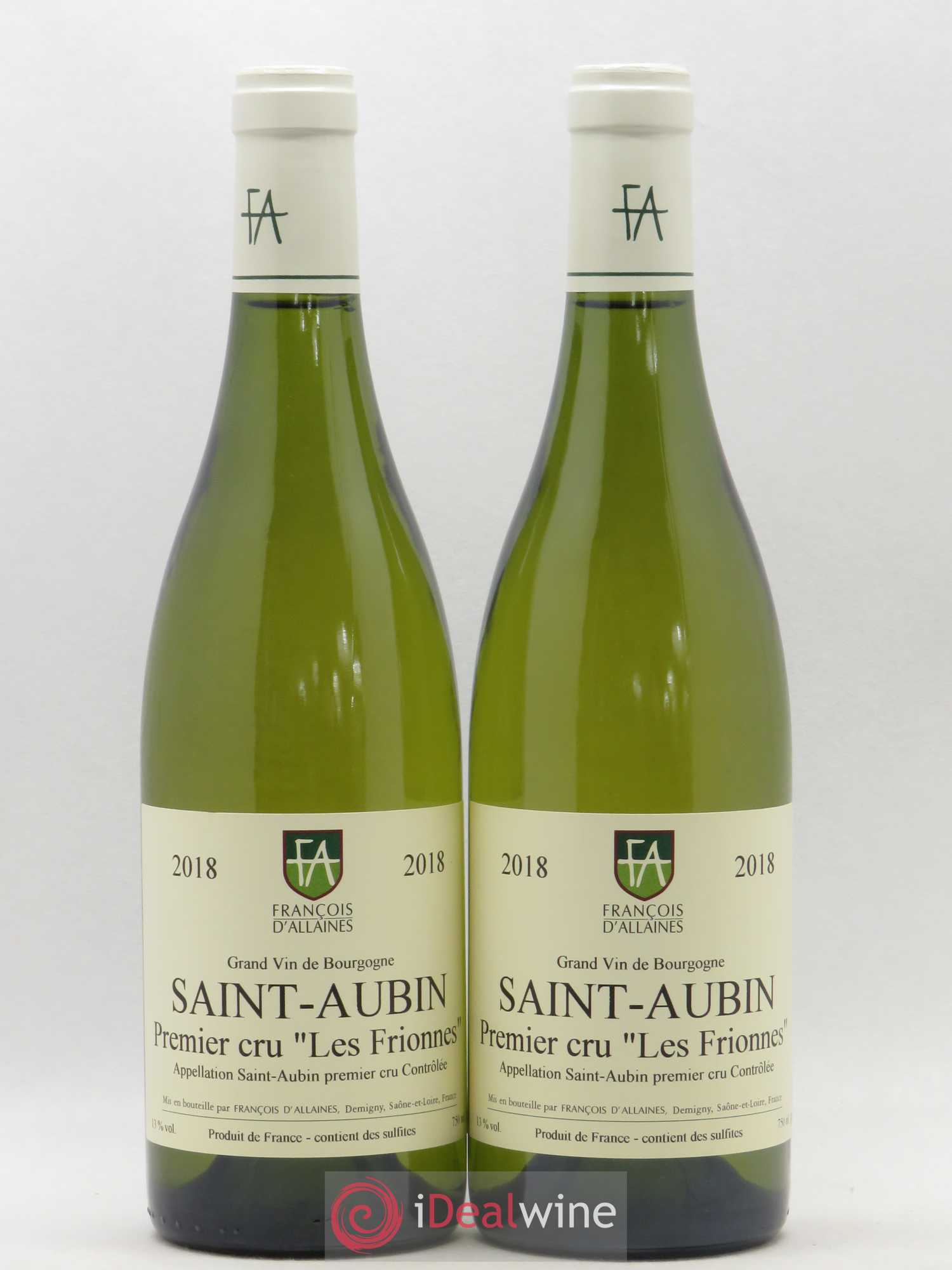 Saint-Aubin 1er Cru Les Frionnes F d'Allaines 2018 - Posten von 2 Flaschen - 0