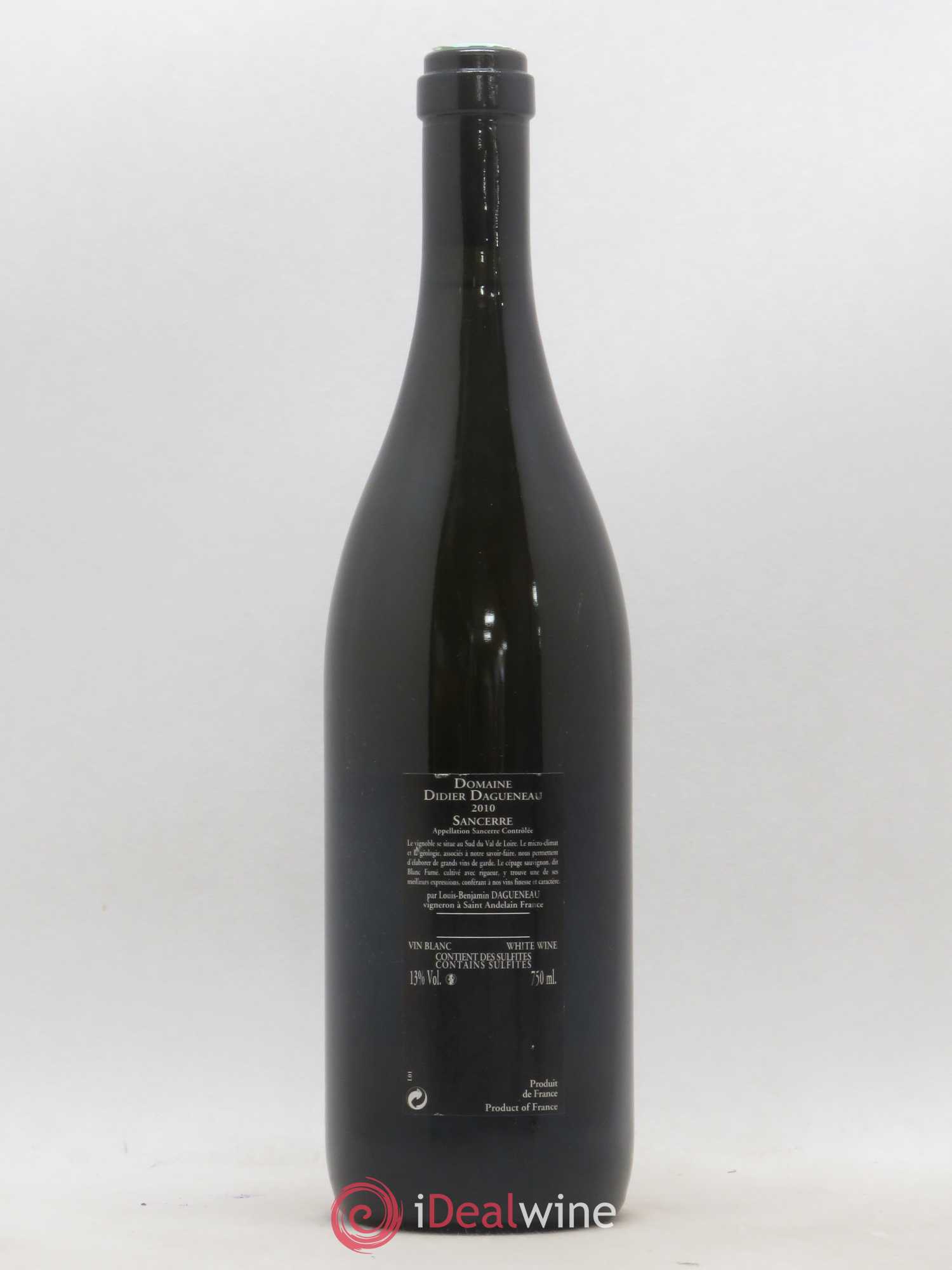 Sancerre Le Mont Damné Chavignol Dagueneau (Domaine Didier - Louis-Benjamin) 2010 - Lot de 1 bouteille - 1