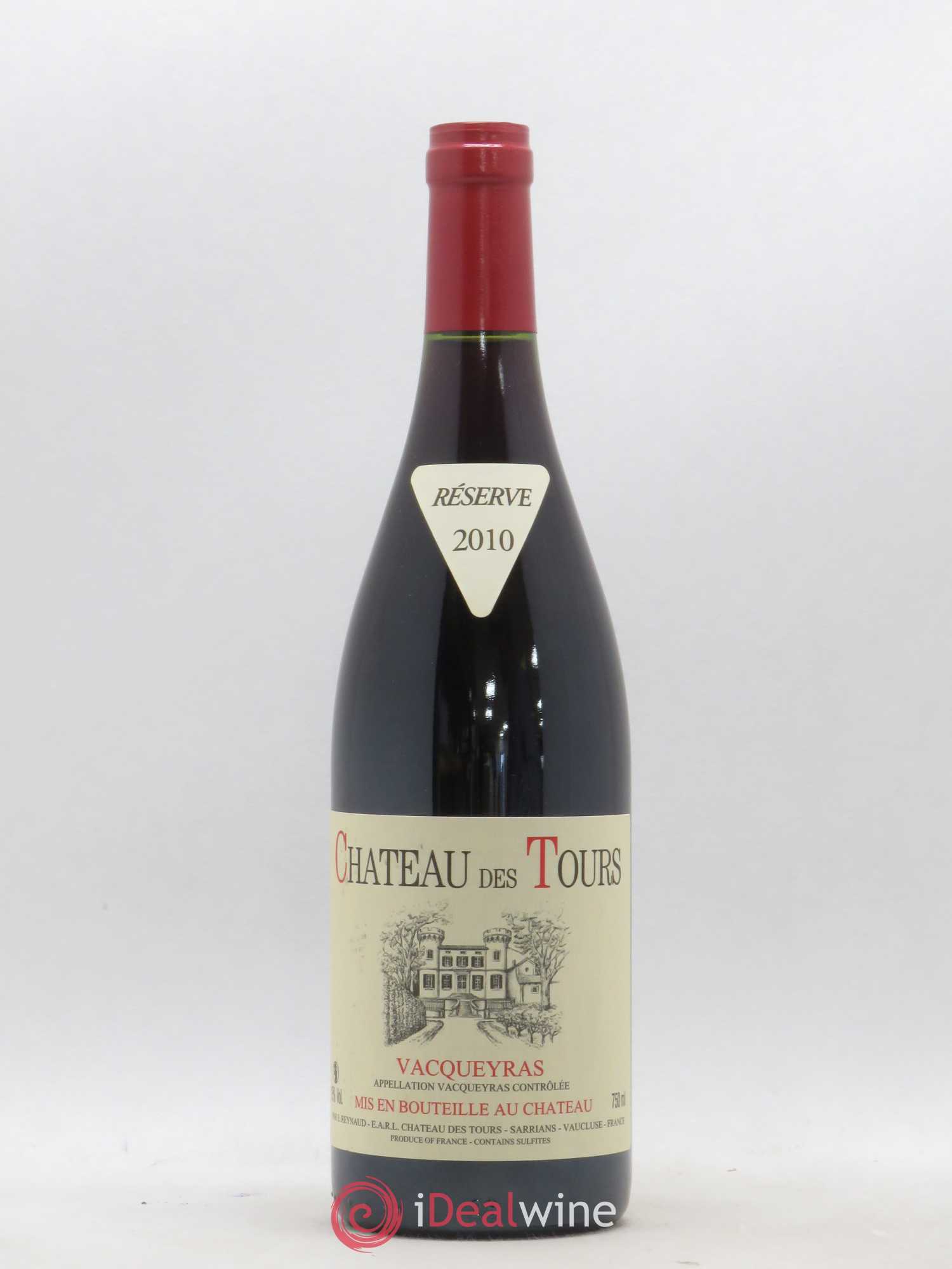 Vacqueyras Château des Tours Emmanuel Reynaud 2010 - Lot de 1 bouteille - 0