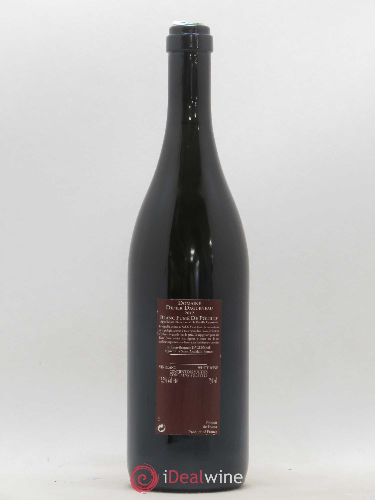 Vin de France (anciennement Pouilly-Fumé) Pur Sang Dagueneau (Domaine Didier - Louis-Benjamin) 2012 - Lot de 1 bouteille - 1