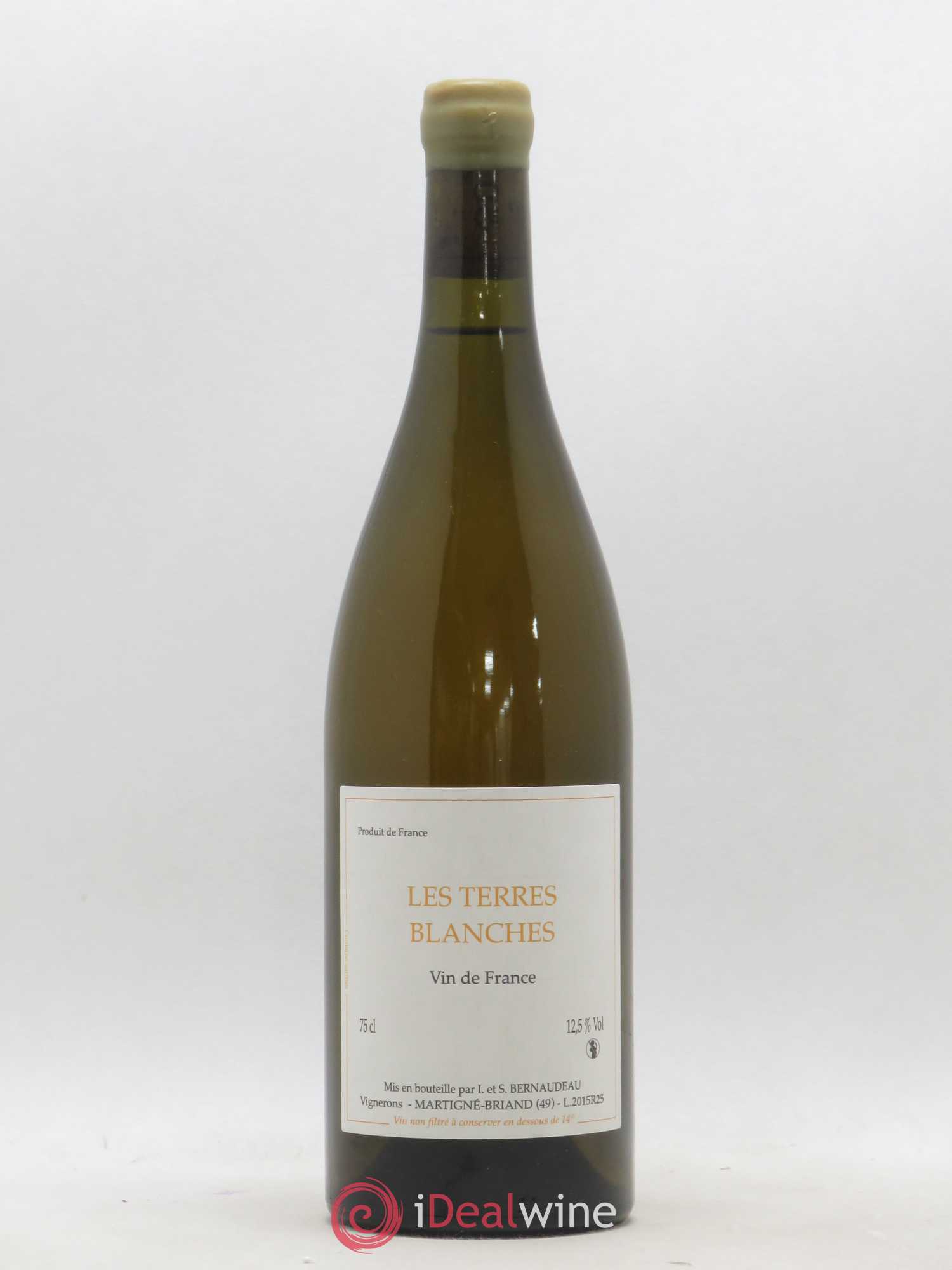 Vin de France Les Terres Blanches Stéphane Bernaudeau 2015 - Lot de 1 bouteille - 0