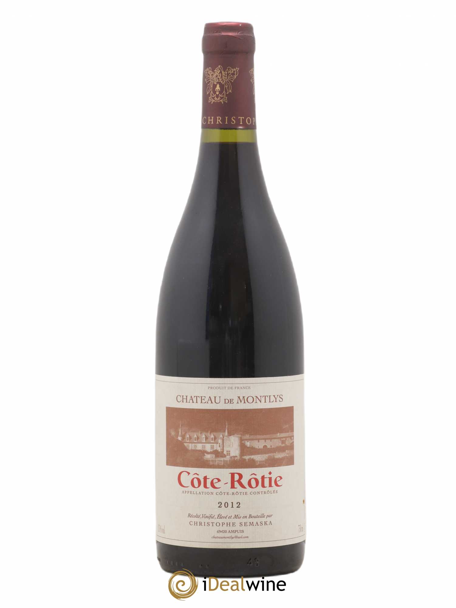Côte-Rôtie Château de Montlys Christophe Semaska 2012 - Lot de 1 bouteille - 0