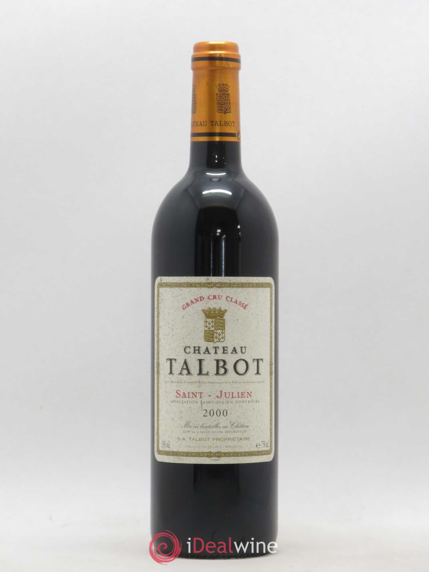Château Talbot 4ème Grand Cru Classé 2000 - Lot de 1 bouteille - 0