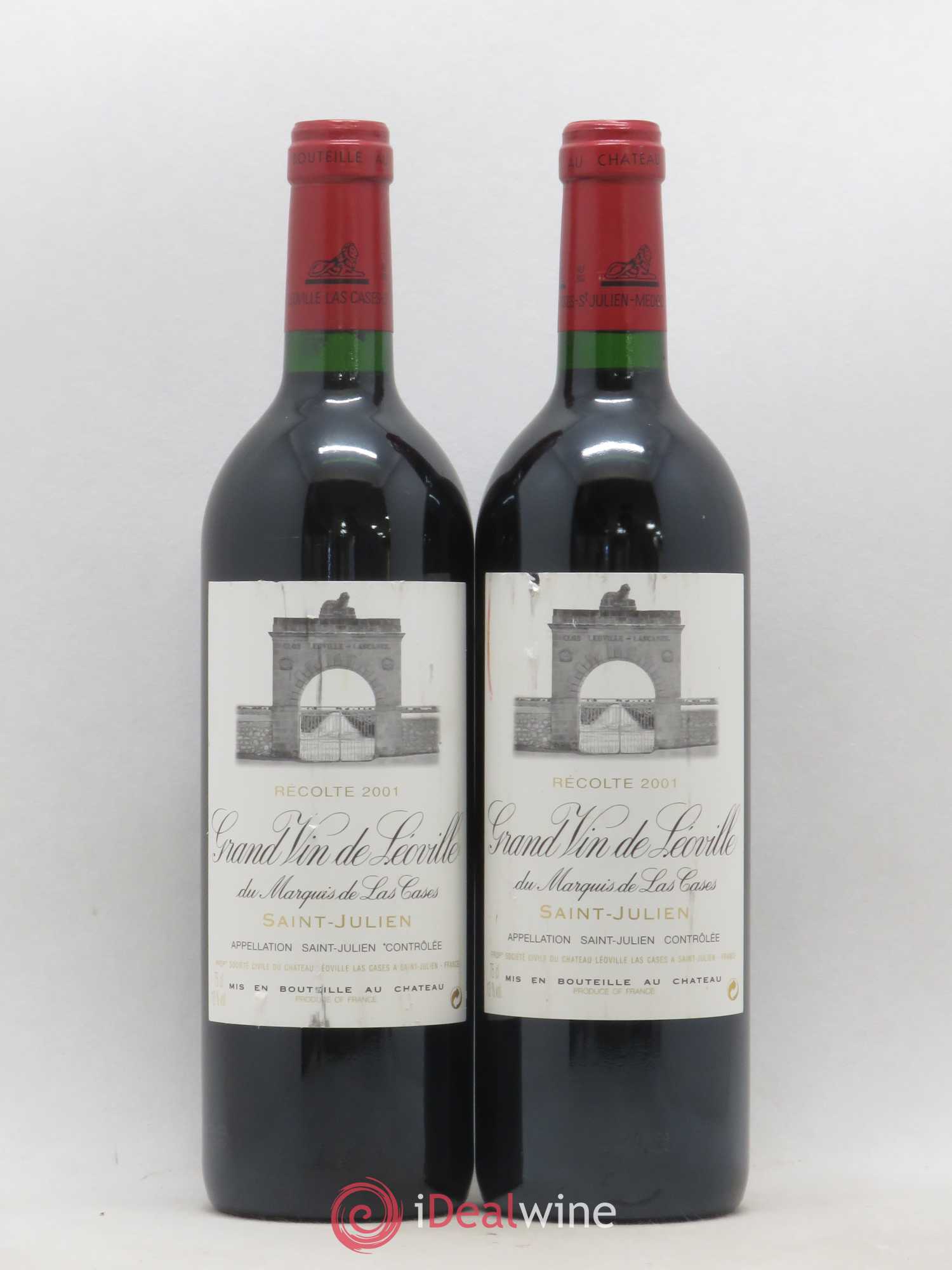 Château Léoville Las Cases 2ème Grand Cru Classé 2001 - Lot de 2 bouteilles - 0