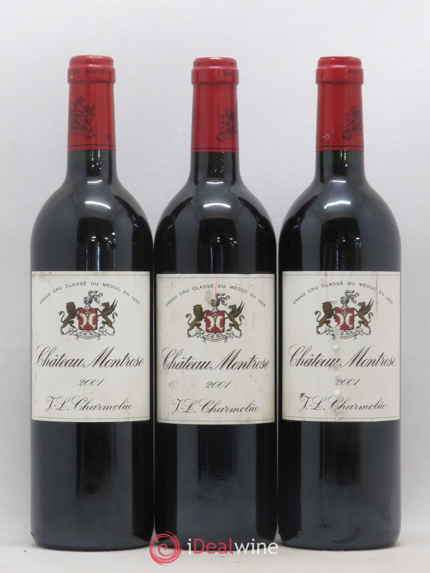 Château Montrose 2ème Grand Cru Classé 2001 - Lot de 3 bouteilles - 0