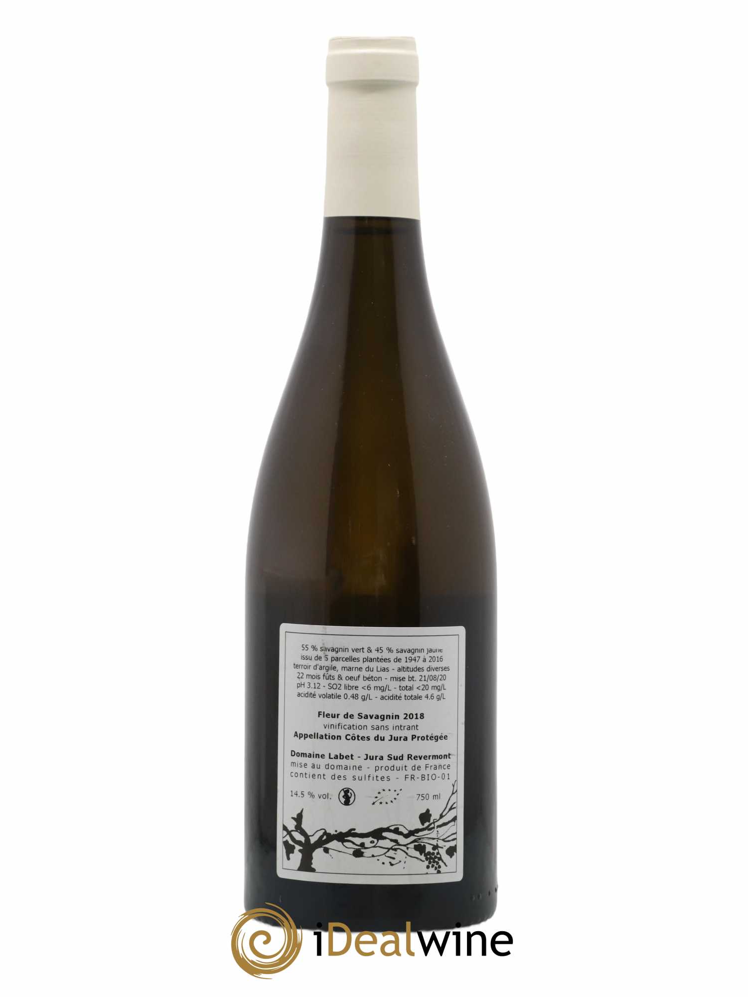 Côtes du Jura Fleur de Savagnin Romain - Julien - Charline Labet 2018 - Lot de 1 bouteille - 1
