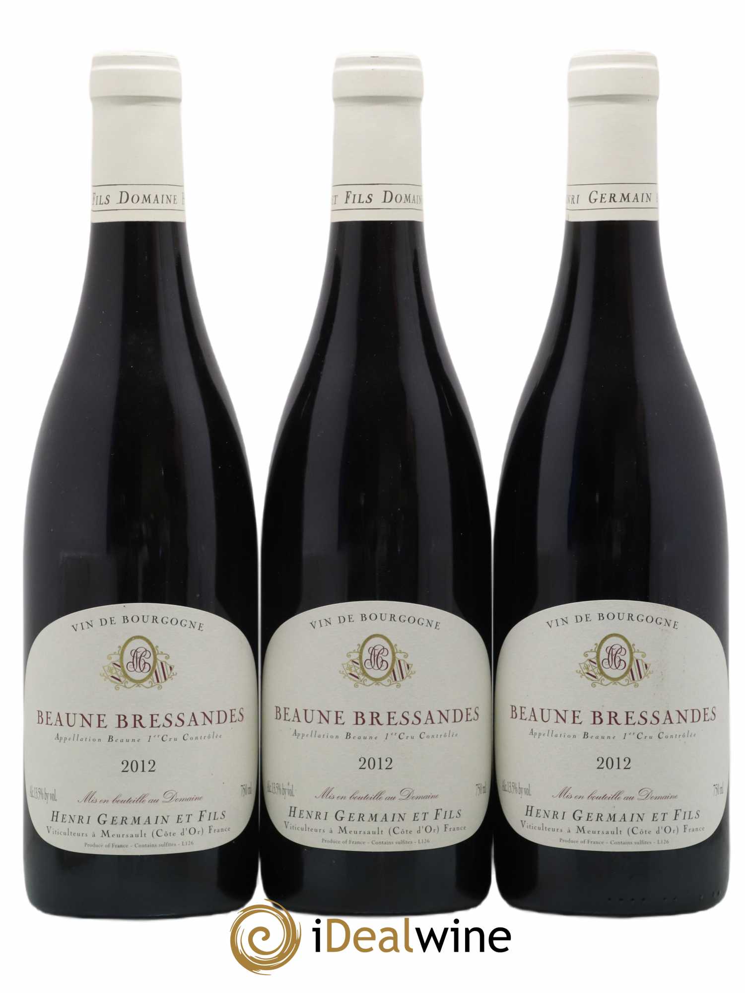 Beaune 1er Cru Bressandes Henri Germain 2012 - Lot de 3 bouteilles - 0