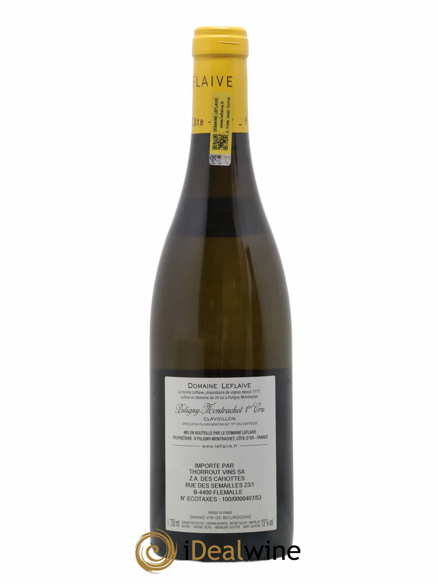 Puligny-Montrachet 1er Cru Clavoillon Leflaive (Domaine) 2014 - Lot de 1 bouteille - 1