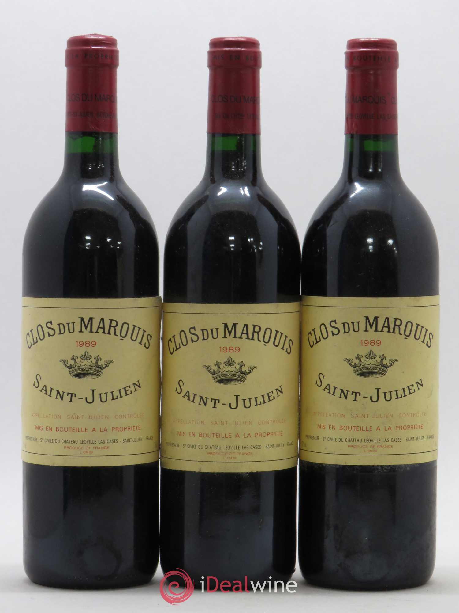 Clos du Marquis 1989 - Lot de 3 bouteilles - 0