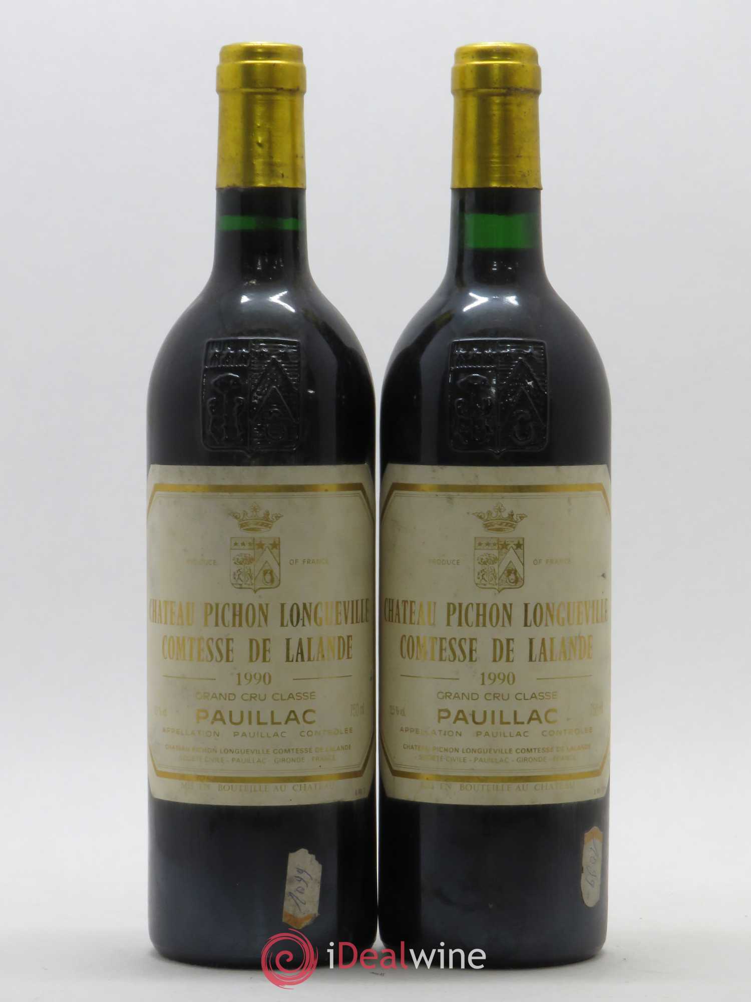 Château Pichon Longueville Comtesse de Lalande 2ème Grand Cru Classé 1990 - Lot de 2 bouteilles - 0