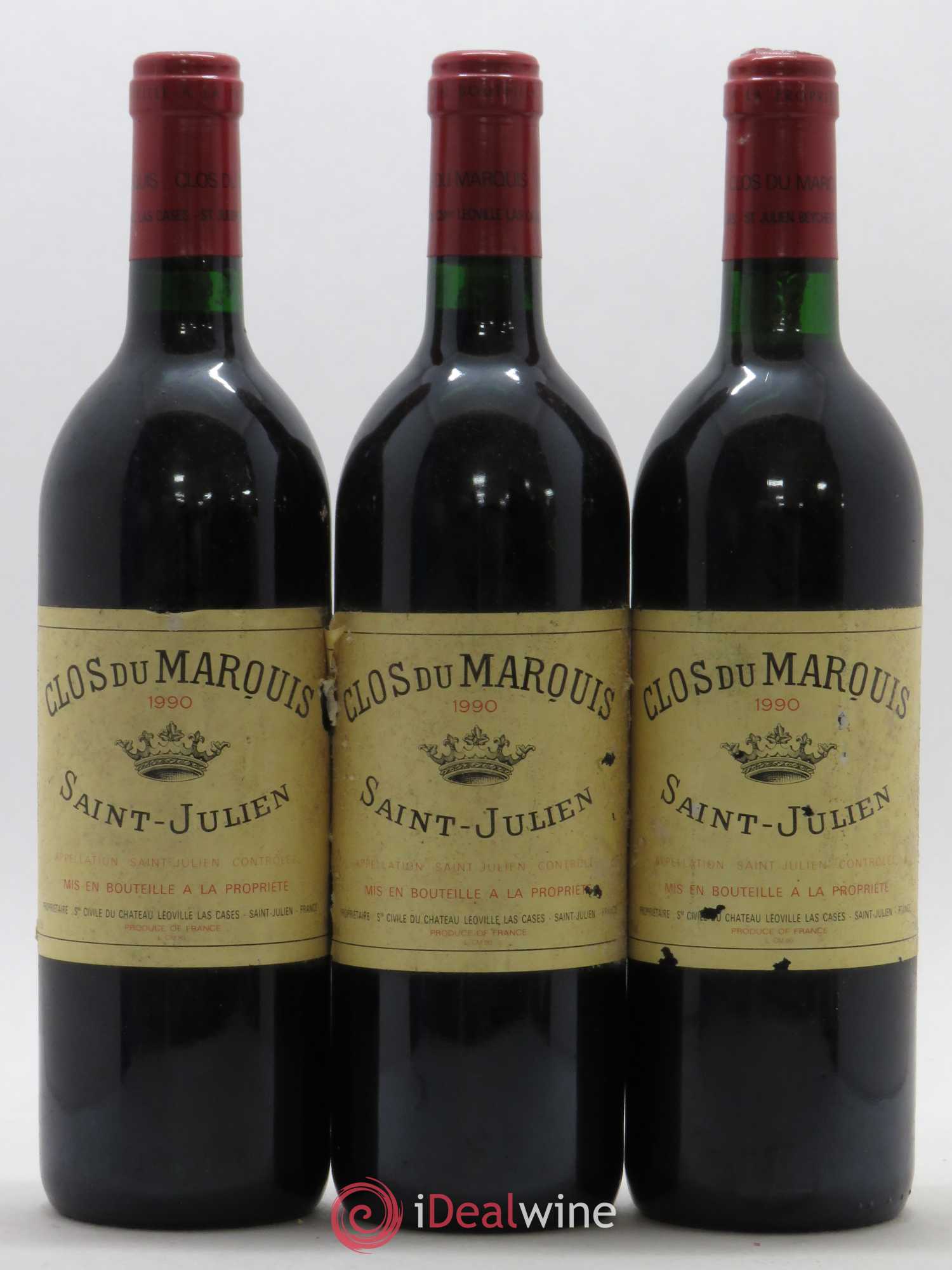 Clos du Marquis 1990 - Lot de 3 bouteilles - 0