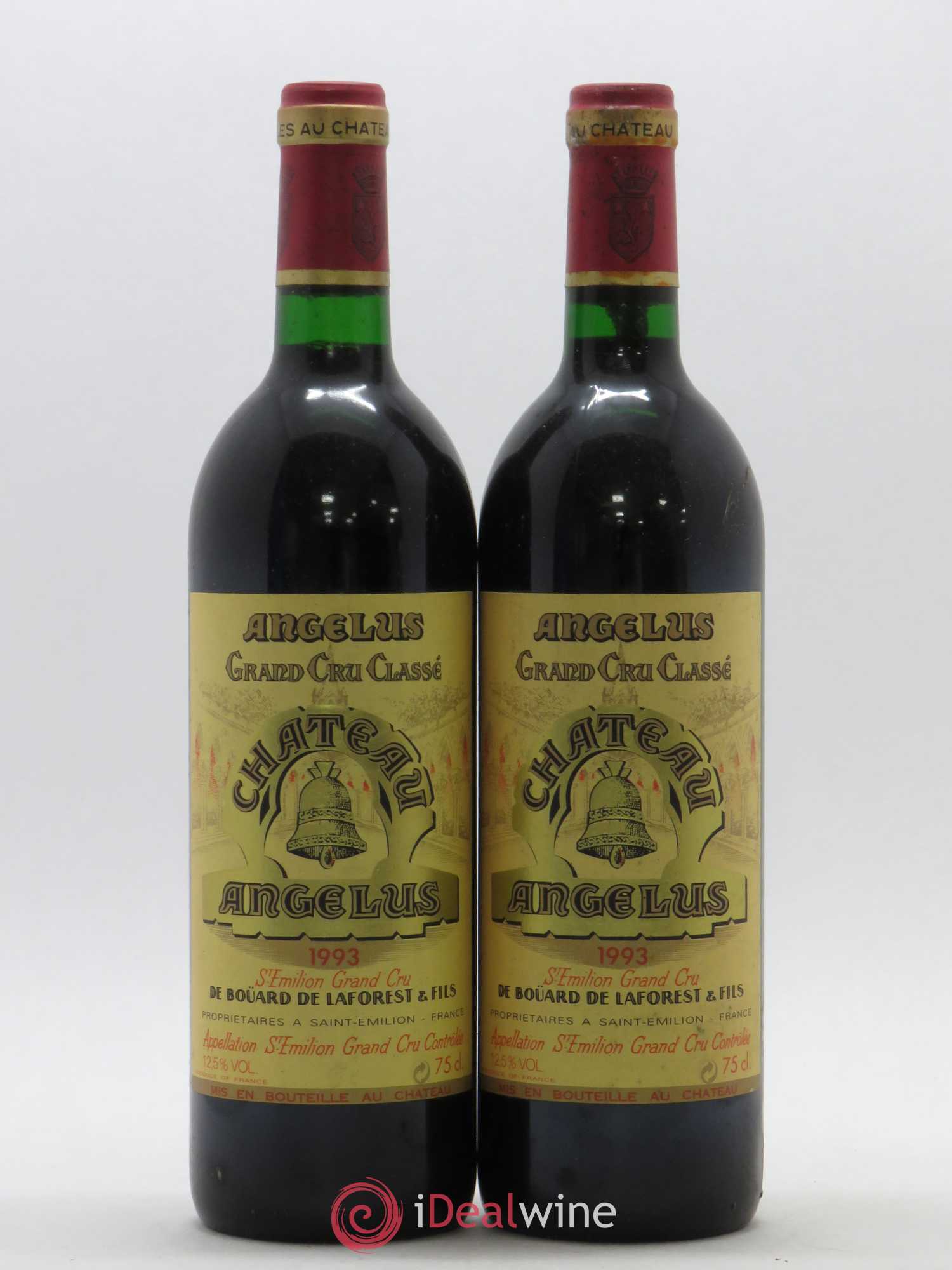Château Angélus 1er Grand Cru Classé A 1993 - Lot de 2 bouteilles - 0