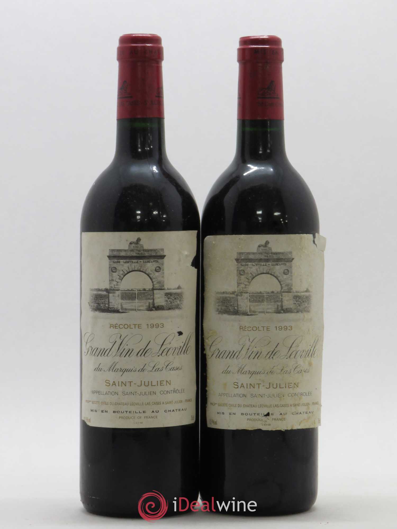 Château Léoville Las Cases 2ème Grand Cru Classé 1993 - Lot de 2 bouteilles - 0
