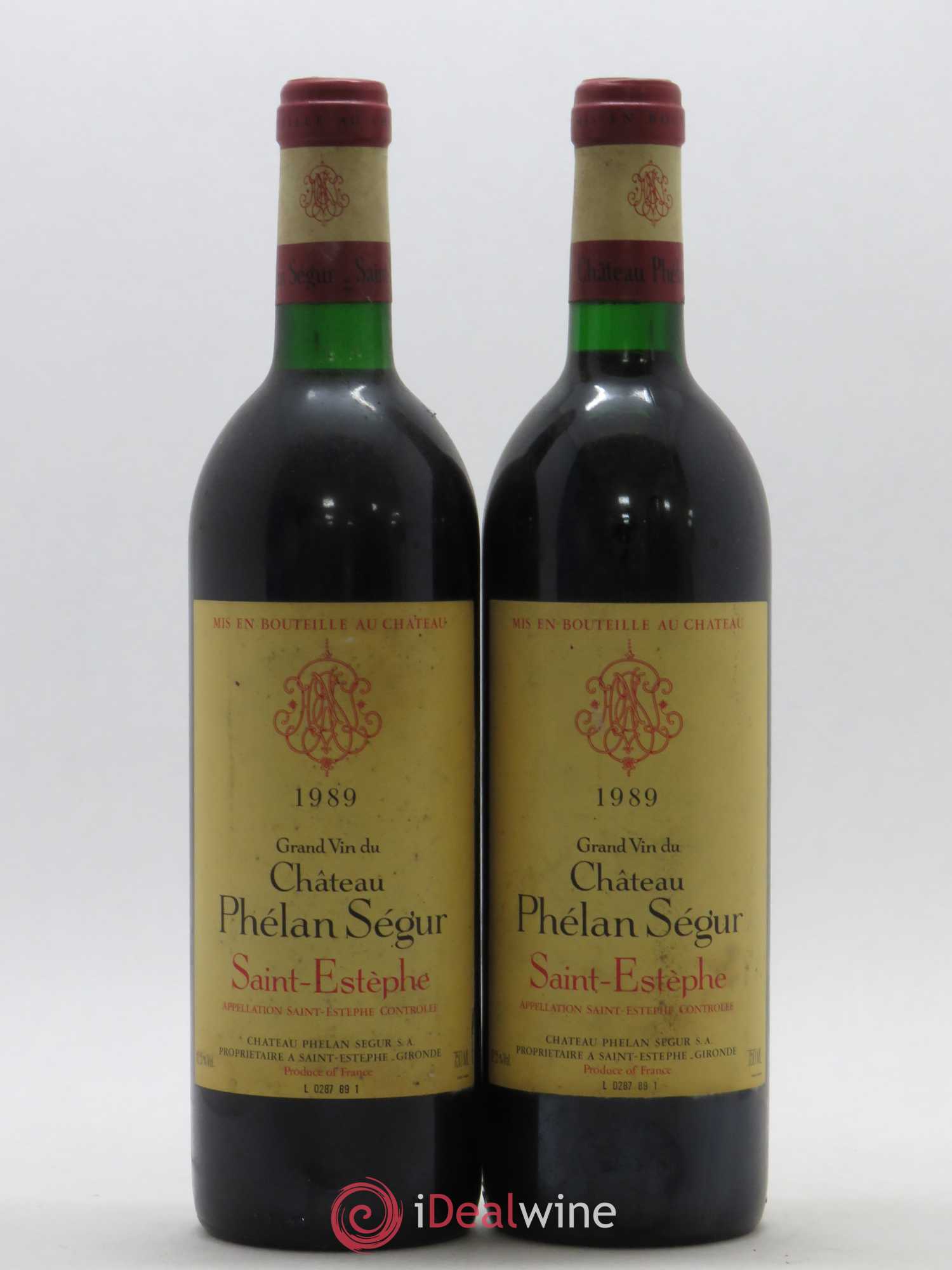Château Phélan Ségur 1989 - Lot de 2 bouteilles - 0