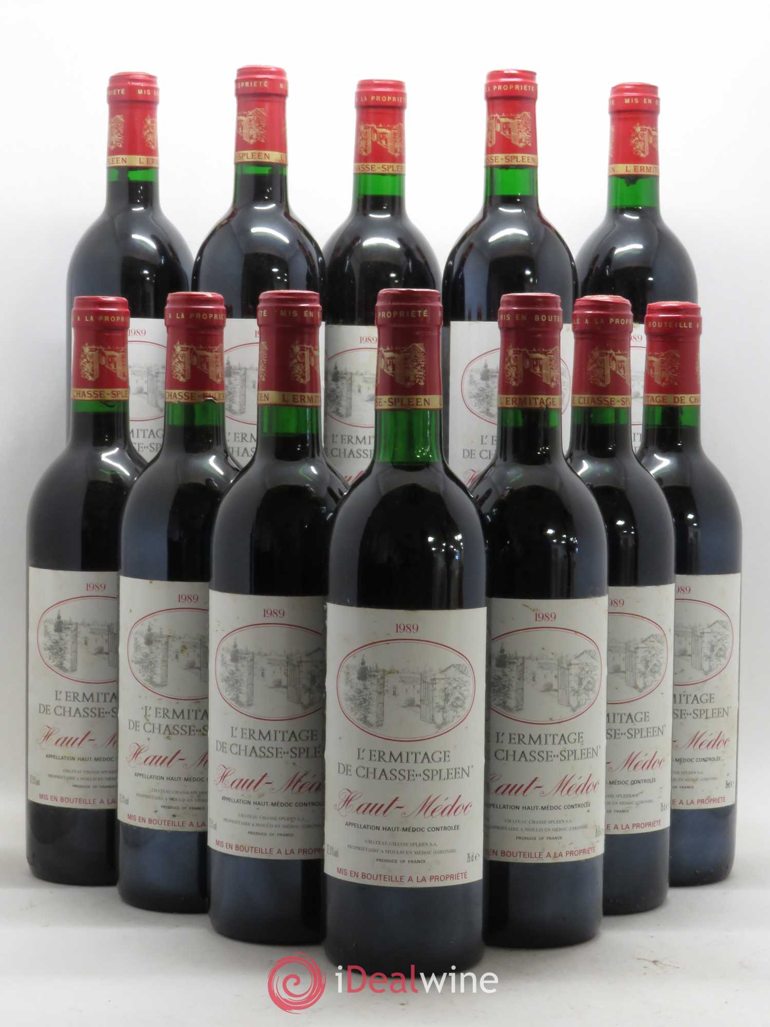 Héritage (Ermitage) de Chasse Spleen 1989 - Lot de 12 bouteilles - 0
