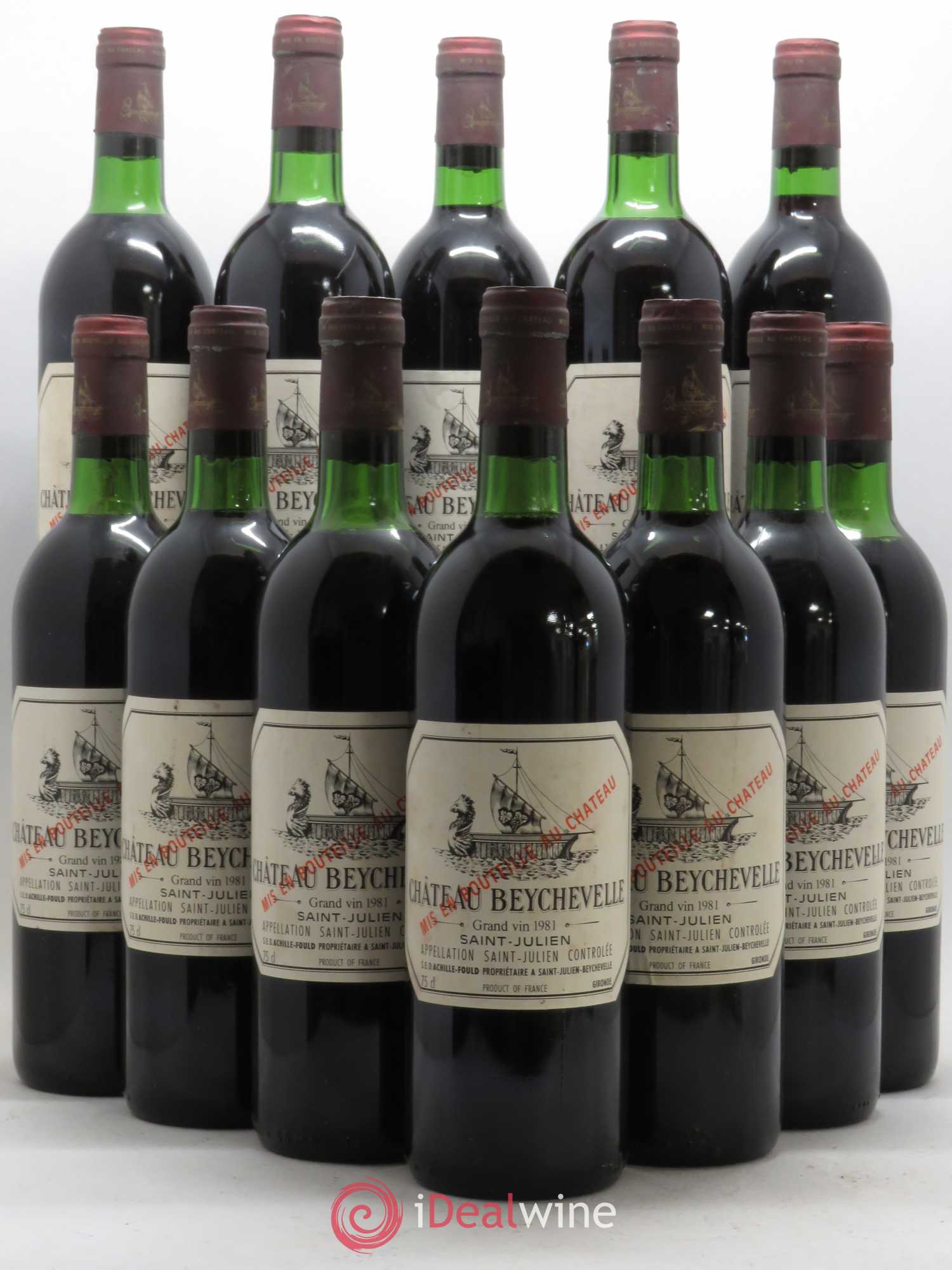 Château Beychevelle 4ème Grand Cru Classé 1981 - Lot de 12 bouteilles - 0