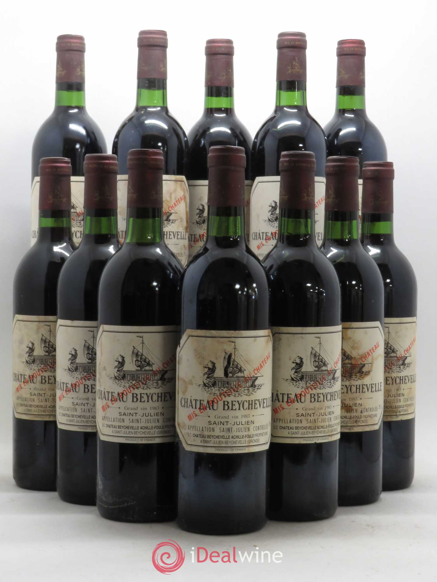 Château Beychevelle 4ème Grand Cru Classé 1983 - Lot de 12 bouteilles - 0