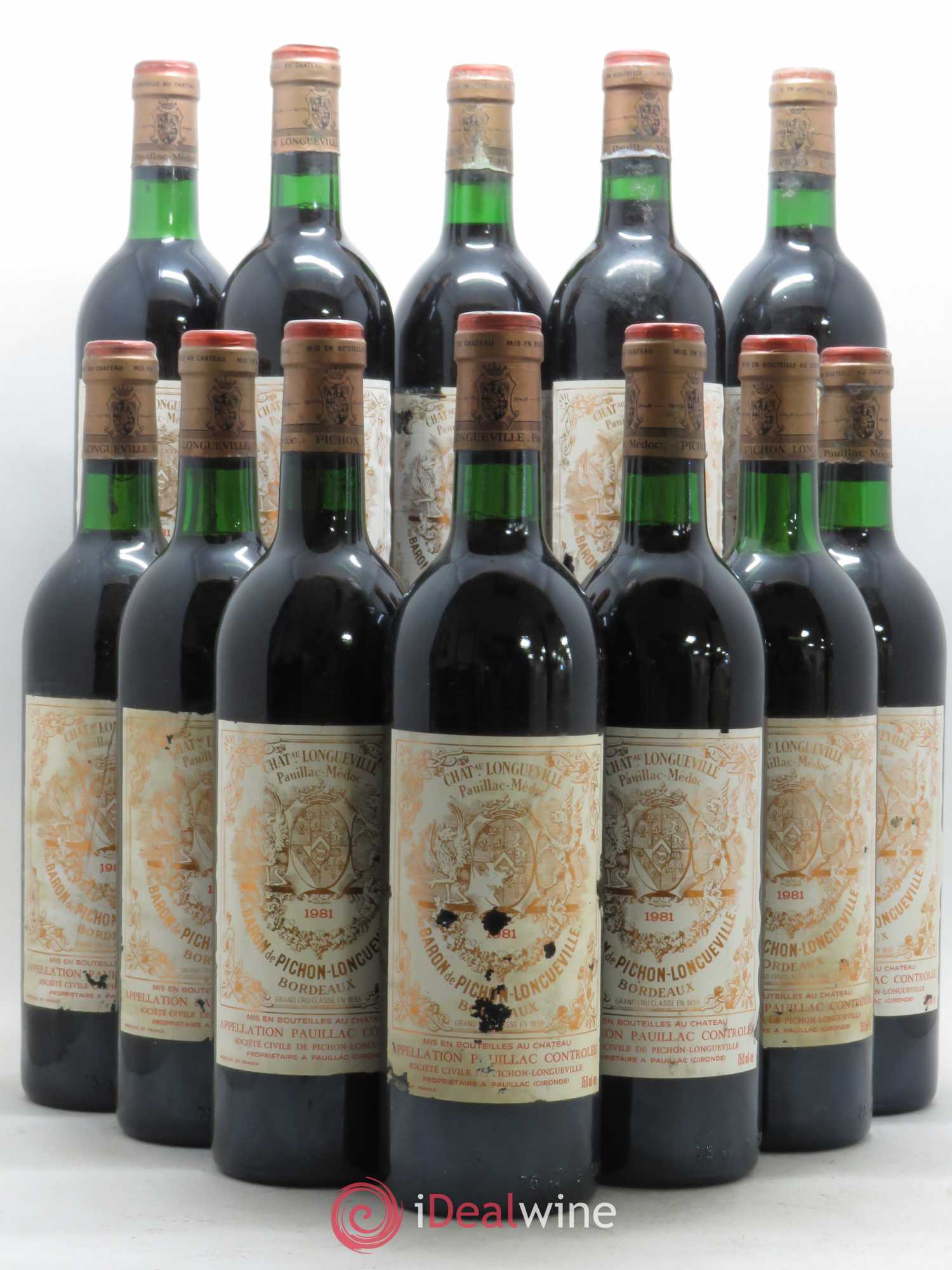 Pichon Longueville Baron 2ème Grand Cru Classé 1981 - Lot de 12 bouteilles - 0