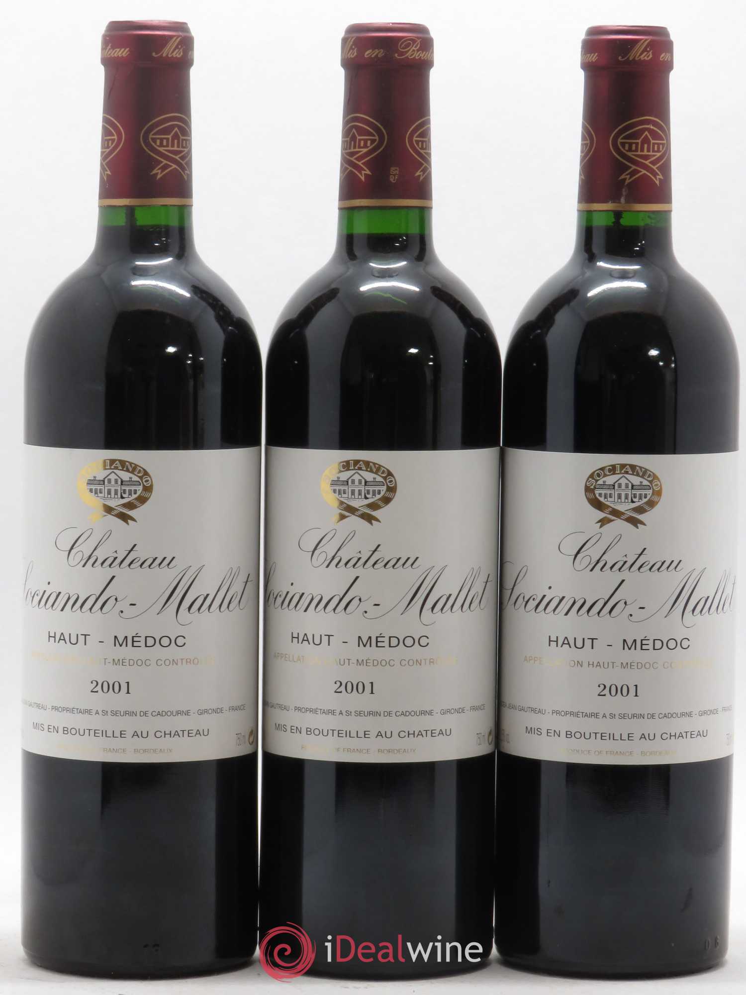 Château Sociando Mallet 2001 - Lot de 12 bouteilles - 3