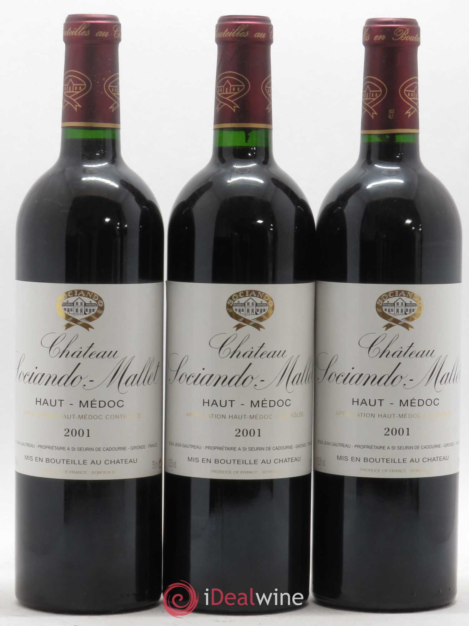 Château Sociando Mallet 2001 - Lot de 12 bouteilles - 4