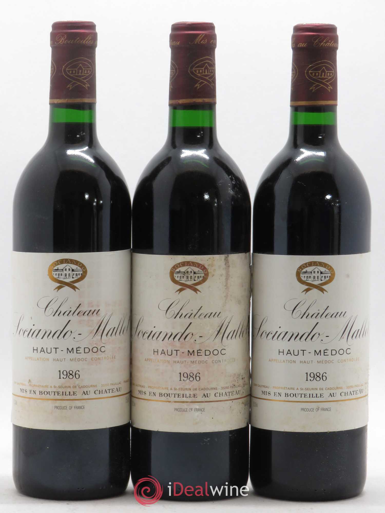 Château Sociando Mallet 1986 - Lot de 12 bouteilles - 4