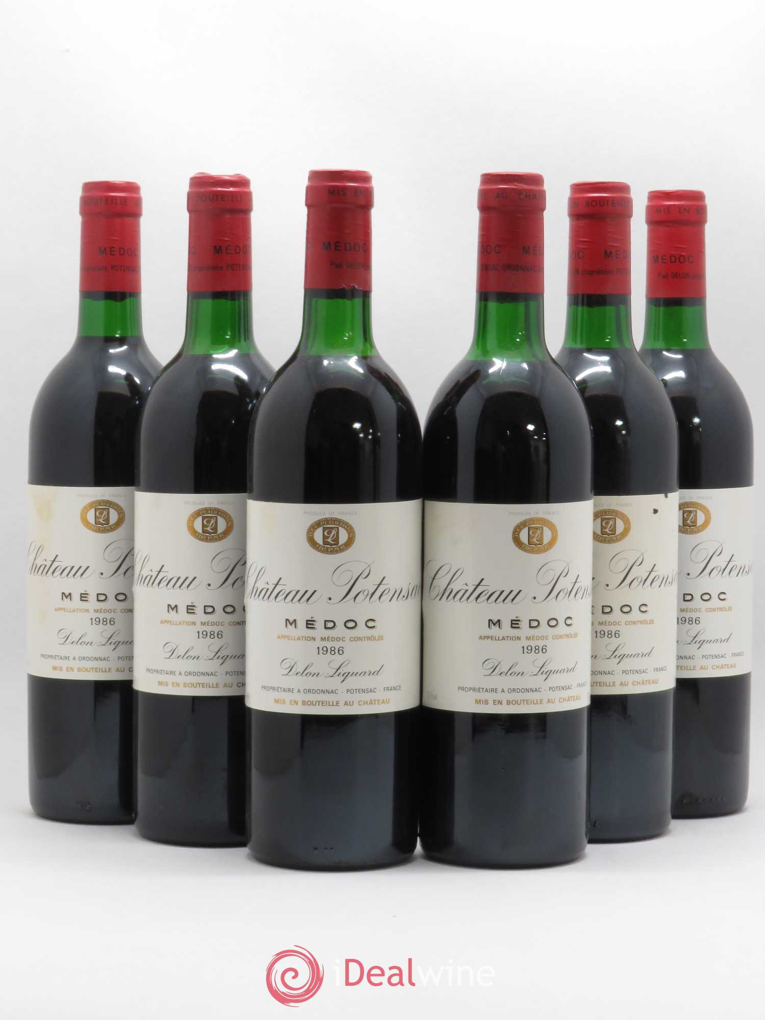 Château Potensac 1986 - Lot de 6 bouteilles - 0