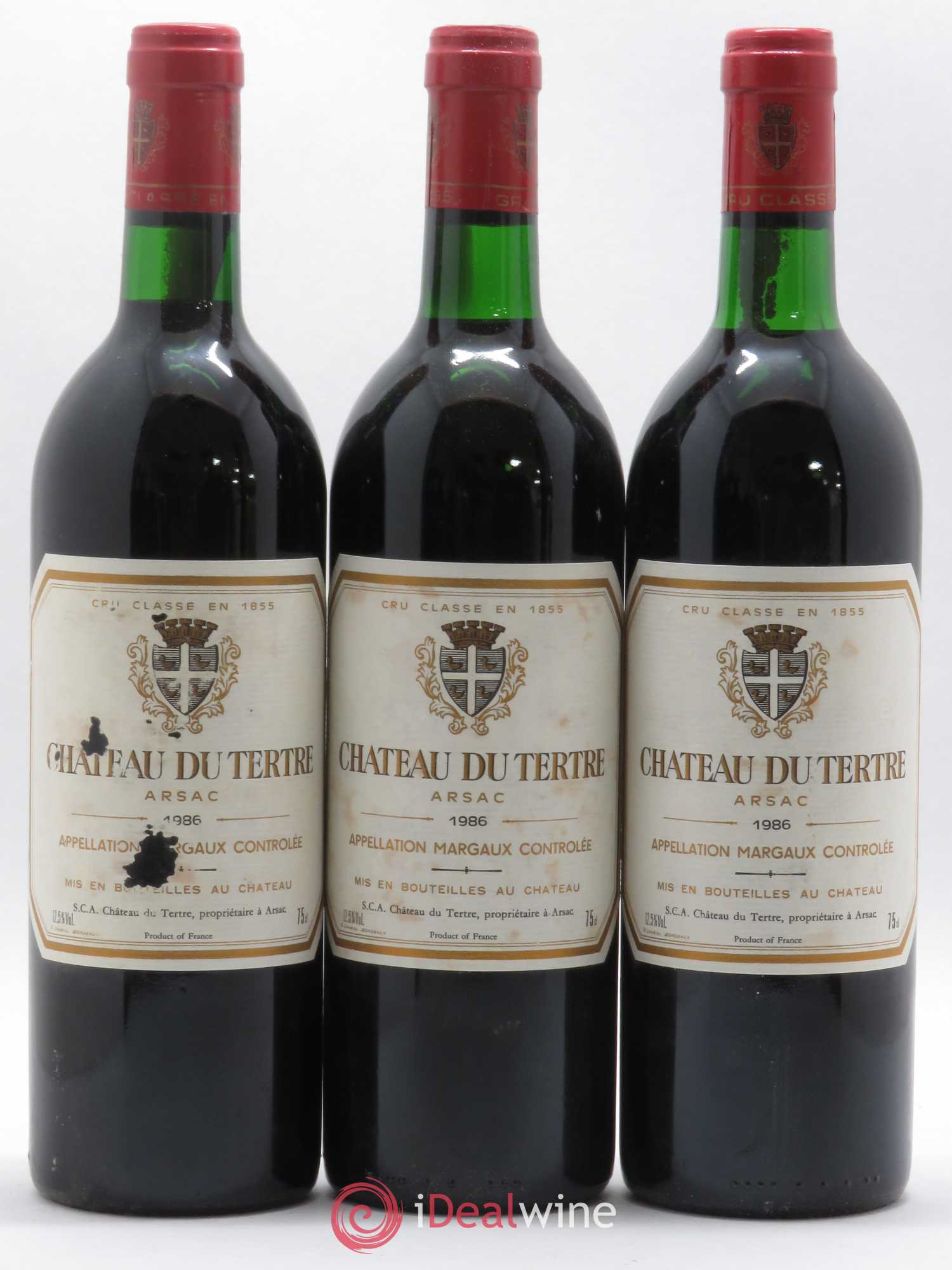 Château du Tertre 5ème Grand Cru Classé 1986 - Lot de 12 bouteilles - 1