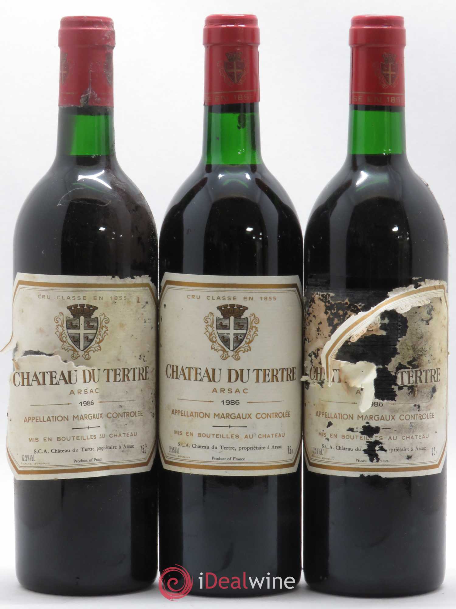 Château du Tertre 5ème Grand Cru Classé 1986 - Lot de 12 bouteilles - 1