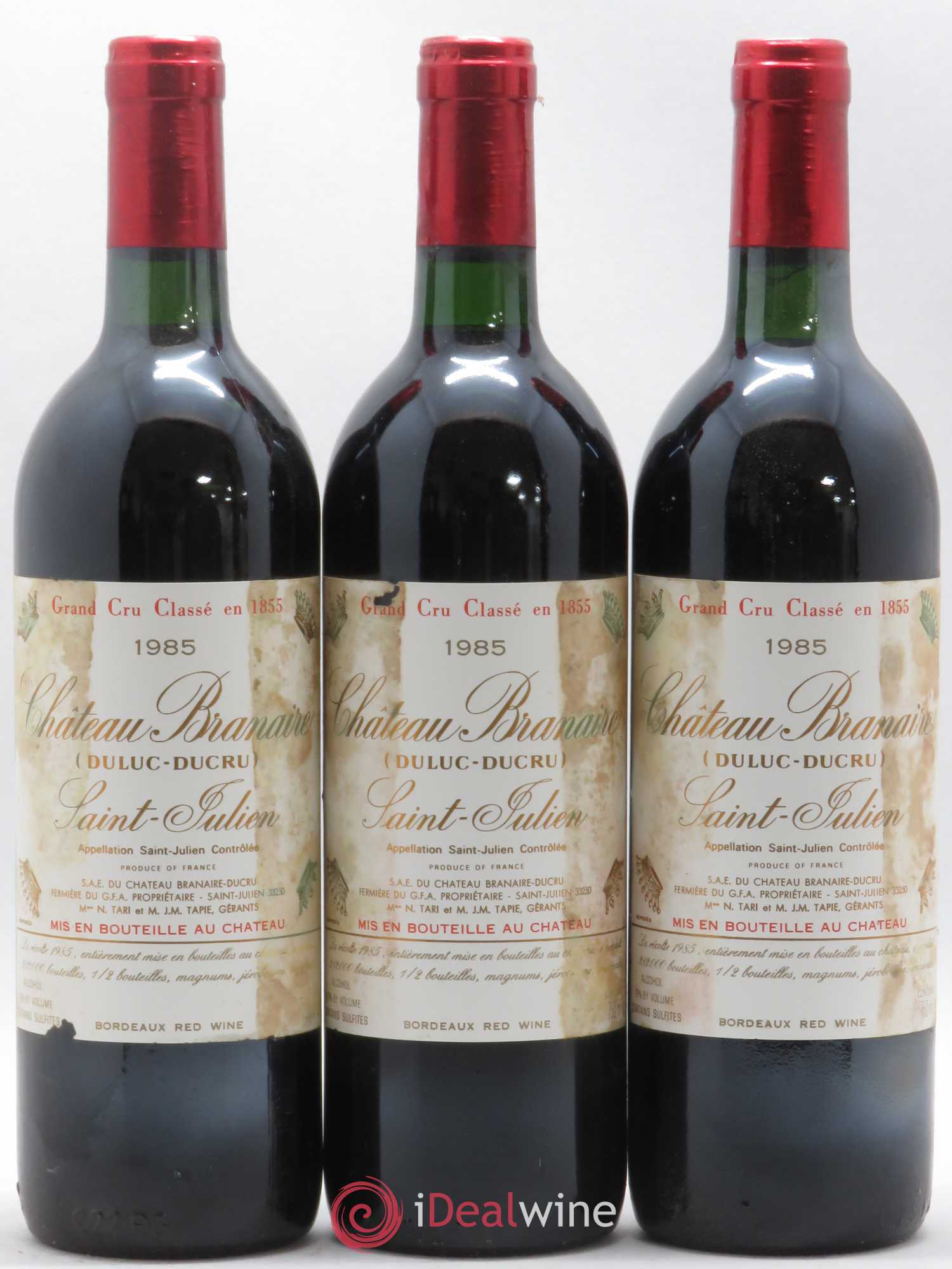 Château Branaire Ducru 4ème Grand Cru Classé 1985 - Lot de 12 bouteilles - 1