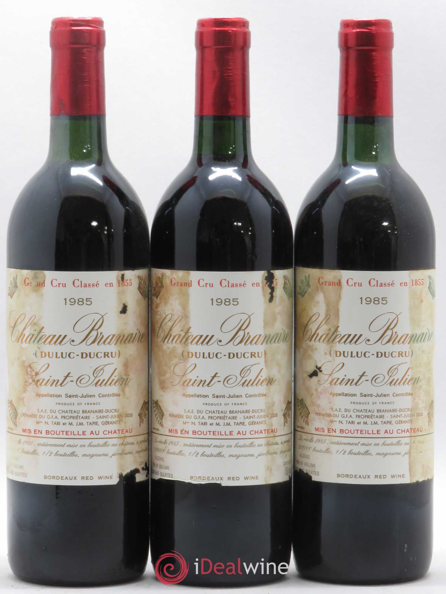 Château Branaire Ducru 4ème Grand Cru Classé 1985 - Lot de 12 bouteilles - 3