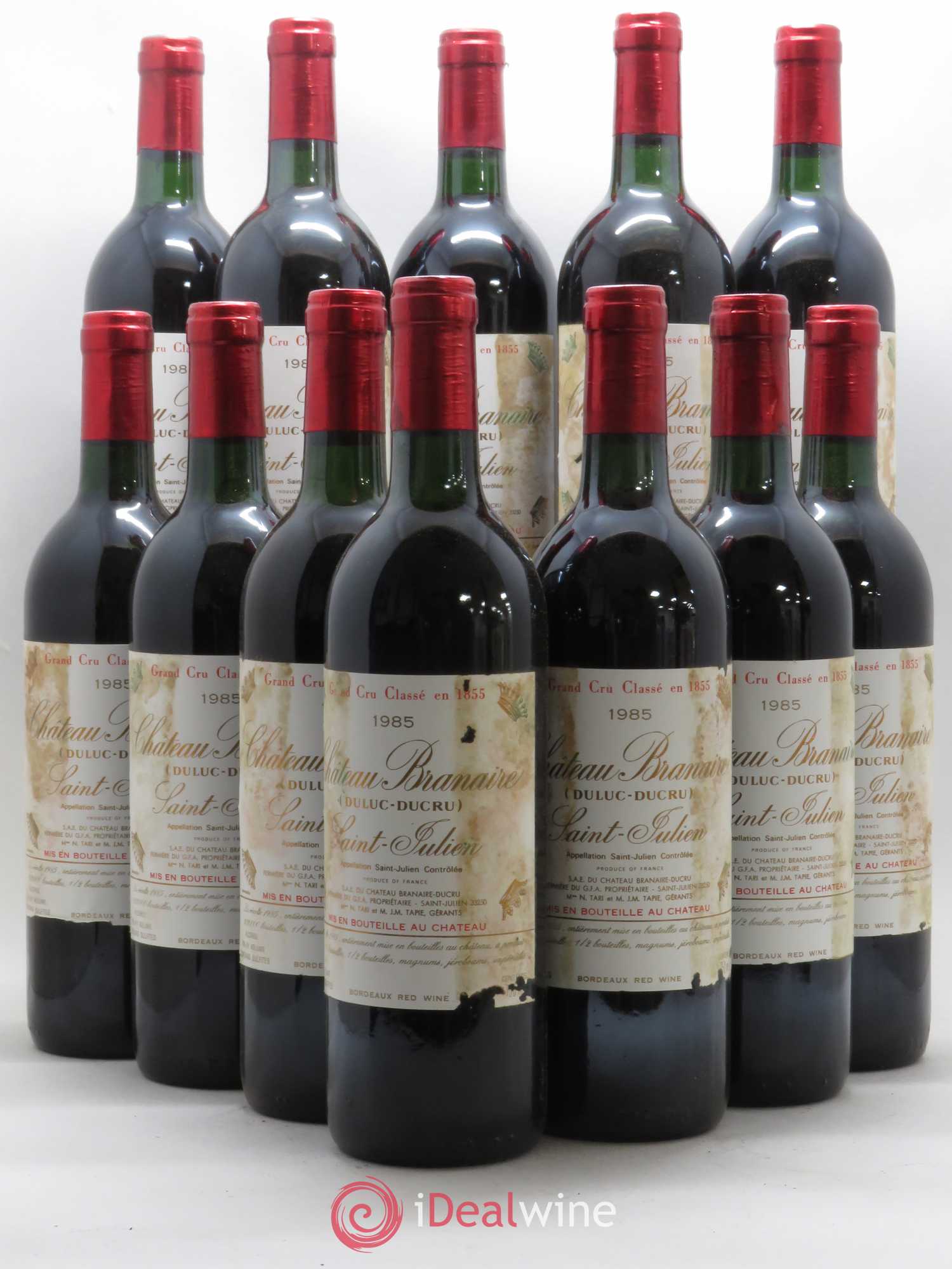 Château Branaire Ducru 4ème Grand Cru Classé 1985 - Lot de 12 bouteilles - 0