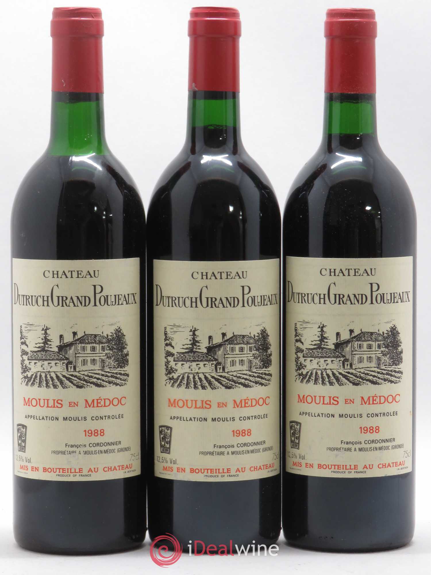 Château Dutruch Grand Poujeaux Cru Bourgeois 1988 - Lot de 12 bouteilles - 2
