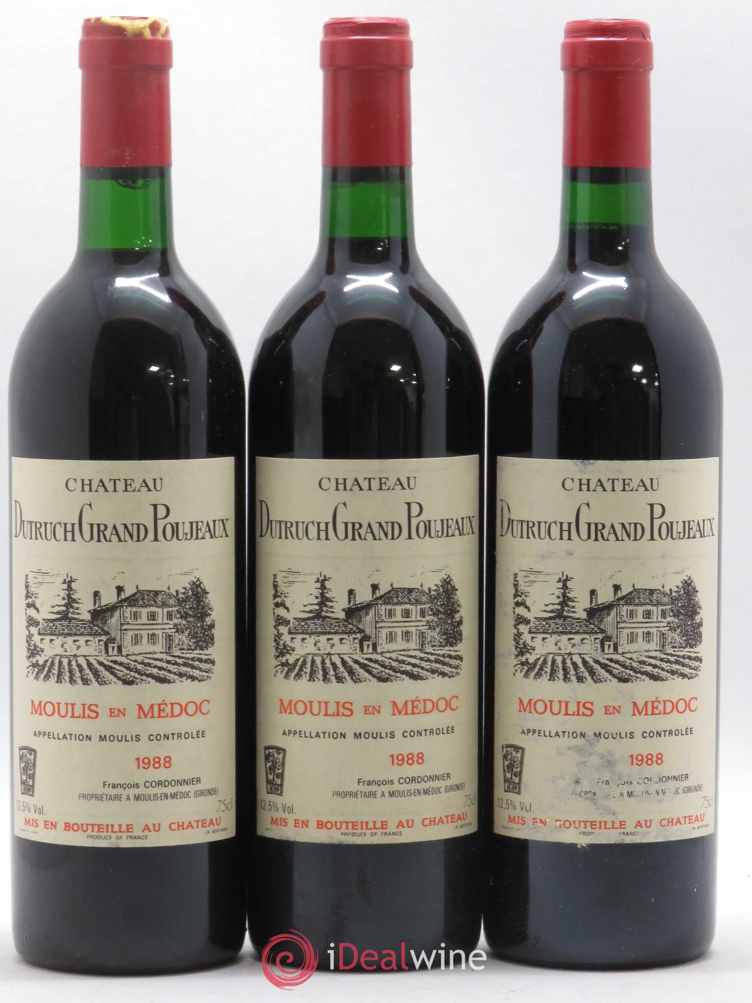 Château Dutruch Grand Poujeaux Cru Bourgeois 1988 - Lot de 12 bouteilles - 3