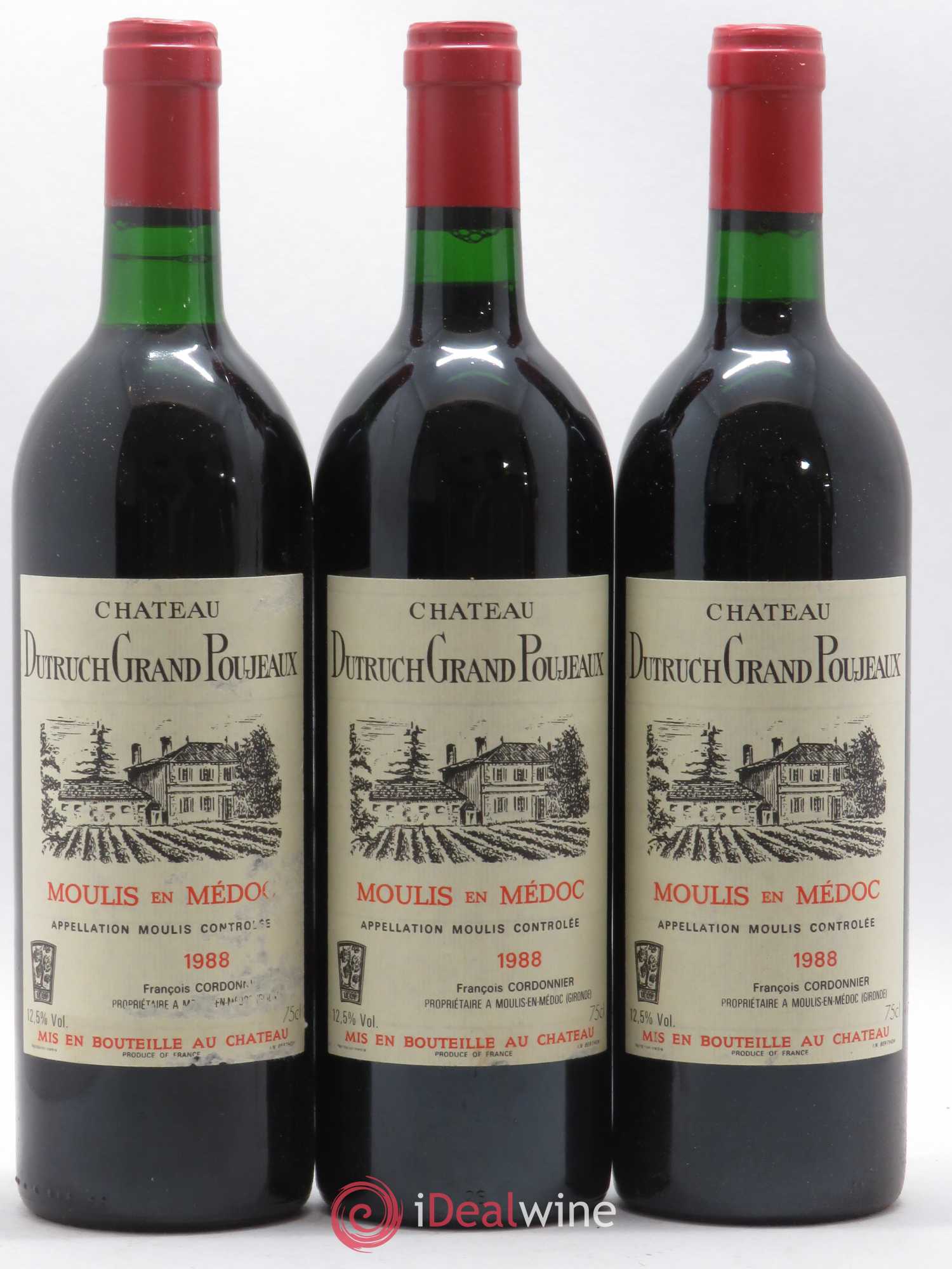 Château Dutruch Grand Poujeaux Cru Bourgeois 1988 - Lot de 12 bouteilles - 4