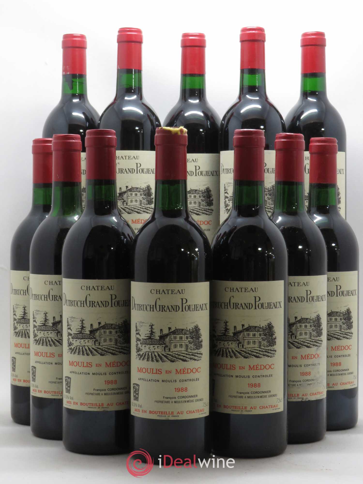 Château Dutruch Grand Poujeaux Cru Bourgeois 1988 - Lot de 12 bouteilles - 0