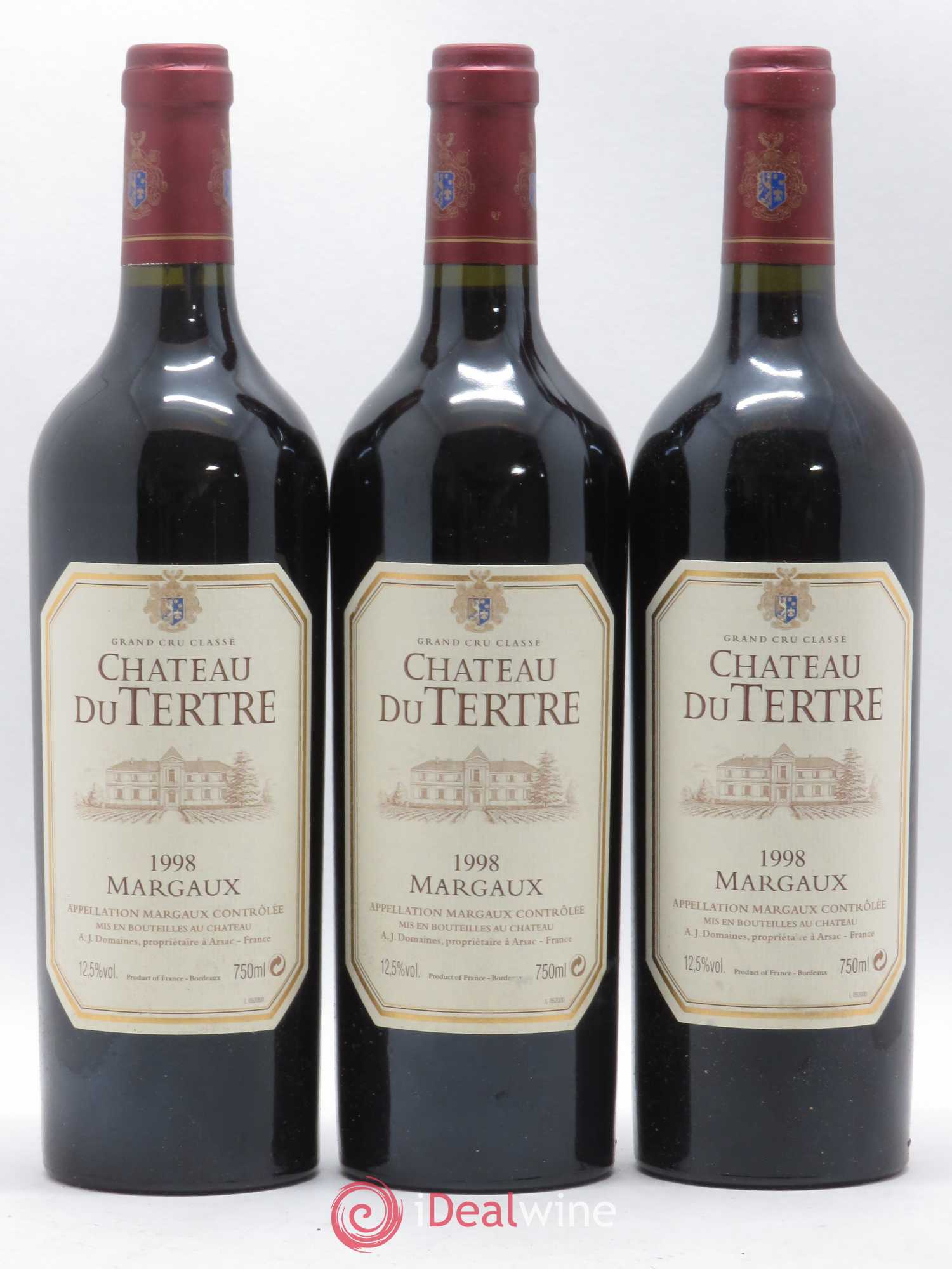 Château du Tertre 5ème Grand Cru Classé 1998 - Lot de 12 bouteilles - 1