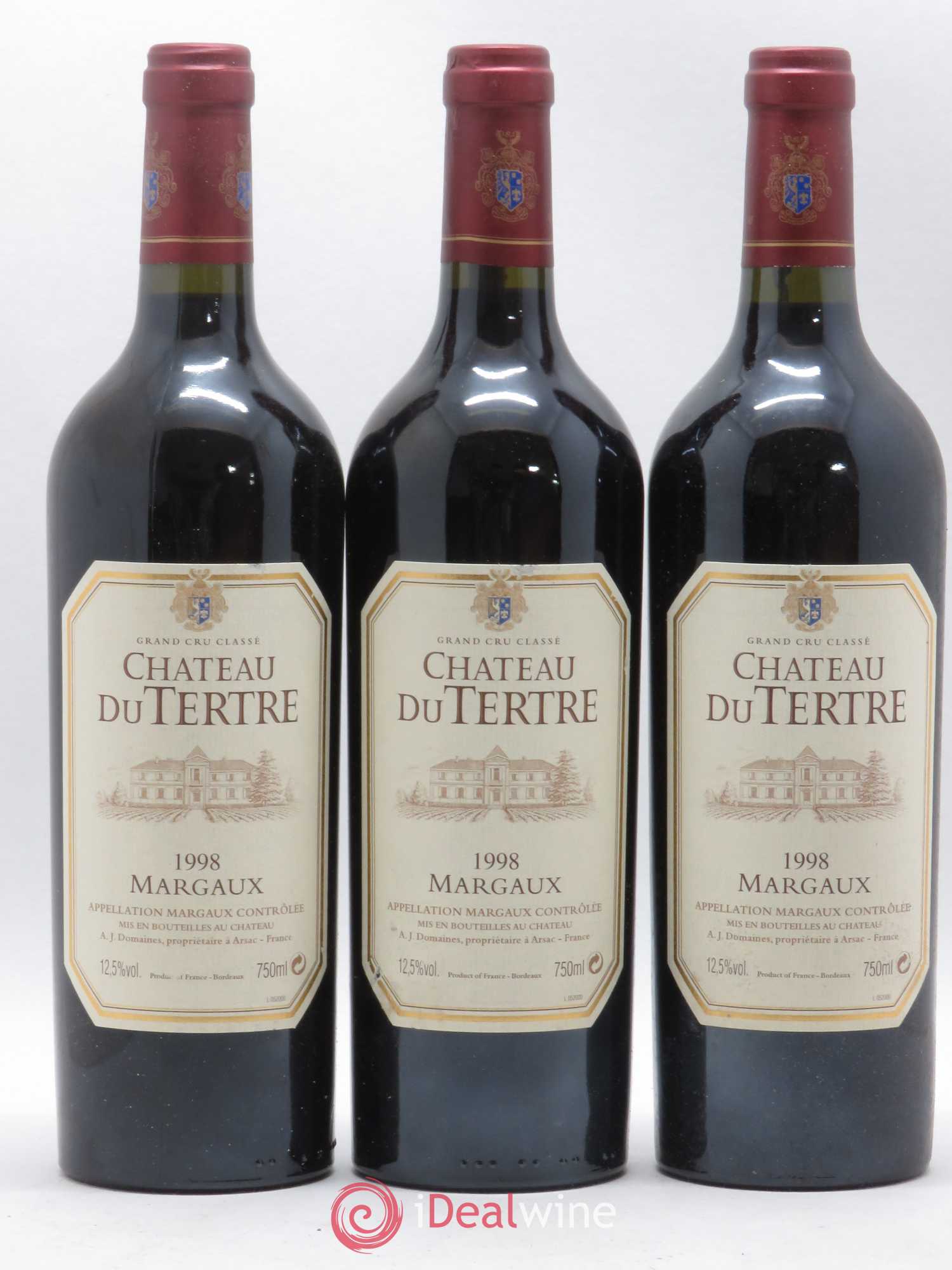 Château du Tertre 5ème Grand Cru Classé 1998 - Lot de 12 bouteilles - 3